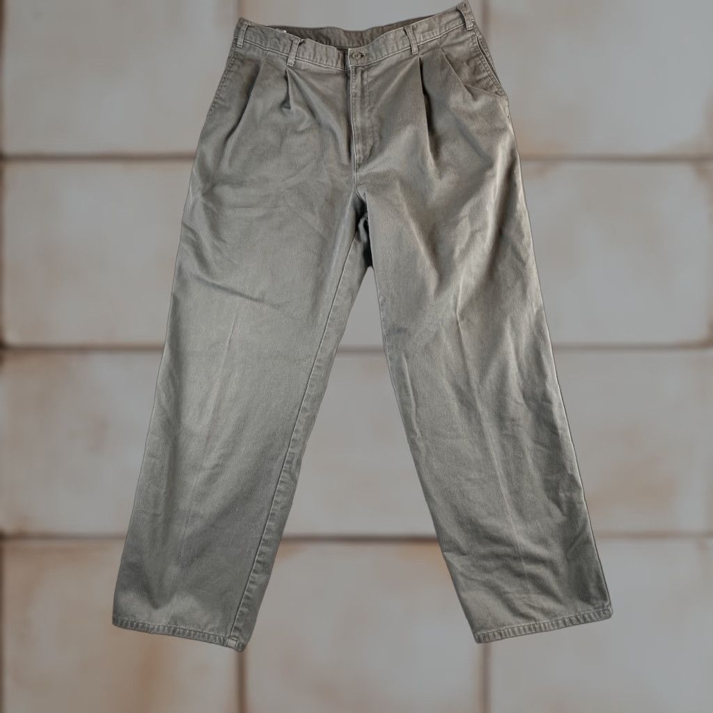 Dockers VINTAGE DOCKERS Chino Pants Mens 36x31 Green Straight Preppy Casual Business Workwear 5-Pocket Design Jeans Style Pants Mens Size US 36 / EU 52 - 1 Thumbnail