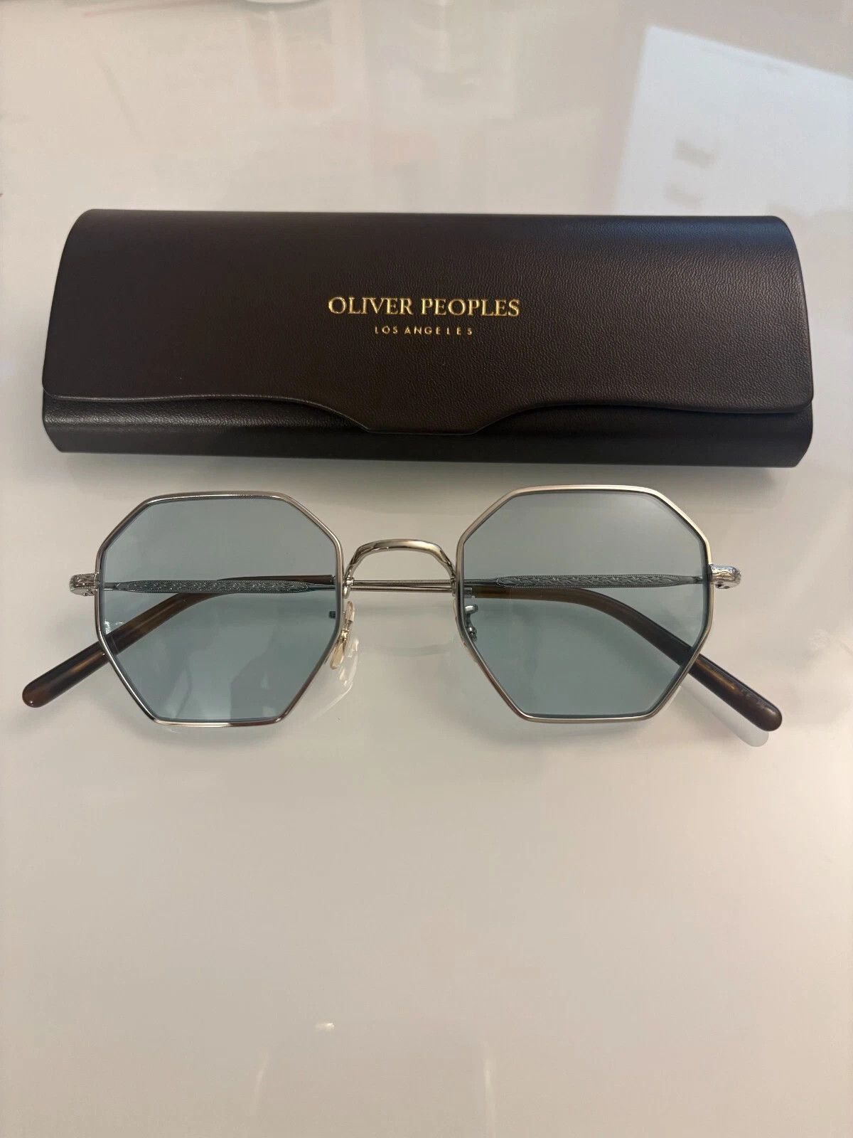 OLIVER PEOPLES ADES SUN 50mm in Blue POLAR MSRP$669 ALESSANDRA AMBROSIO\'s Fav AllSaints Jax Wool Asymmetrical Jacket Italian Cloth  main image 4