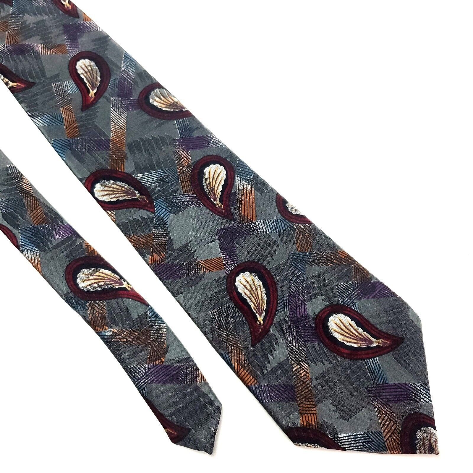 Designer Mark Alexander Textured Silk Tie Green Floral Short Wide Size ONE SIZE - 1 Thumbnail