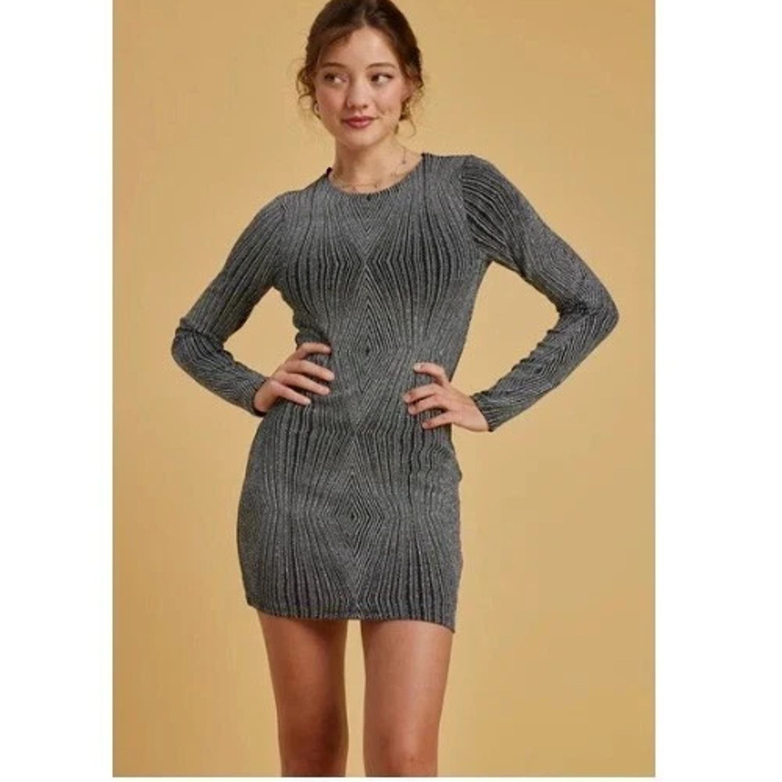 & Other Stories TRIXXI Black Silver Open Y2K mini Back Dress XS A001731 Size XS / US 0-2 / IT 36-38 - 1 Thumbnail