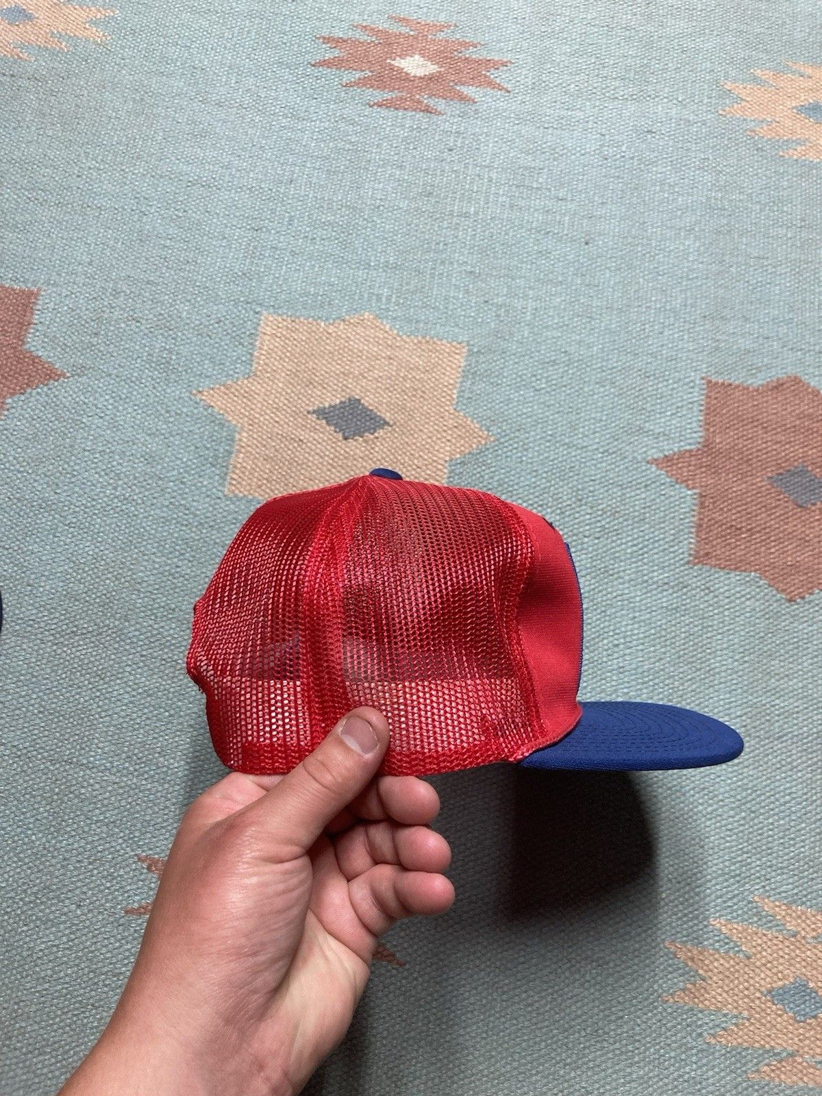 Vintage 80s trucker hat mesh cap car quest patch young an SnapBack Size ONE SIZE - 8 Thumbnail