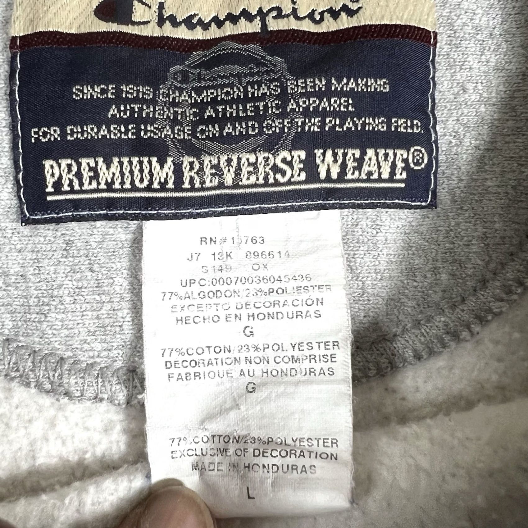Champion VINTAGE Champion Reverse Weave Sweatshirt Gray L Men Long Sleeve Crewneck Regular Size Large Pullover Reversible Size US L / EU 52-54 / 3 - 4 Thumbnail