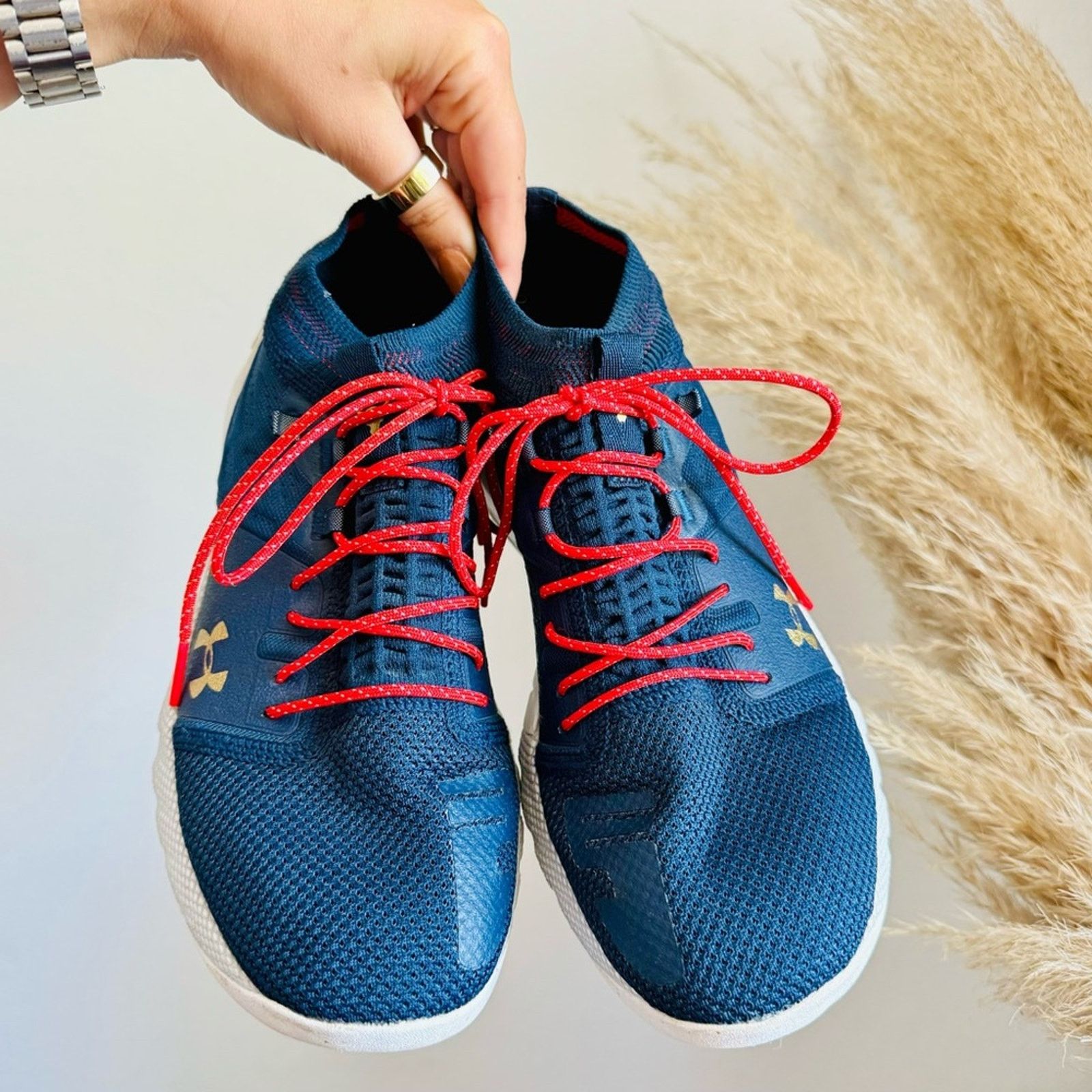 Under Armour UNDER ARMOUR Navy Blue Red White Collab Sneakers Shoes Size US 7.5 / EU 40-41 - 3 Thumbnail