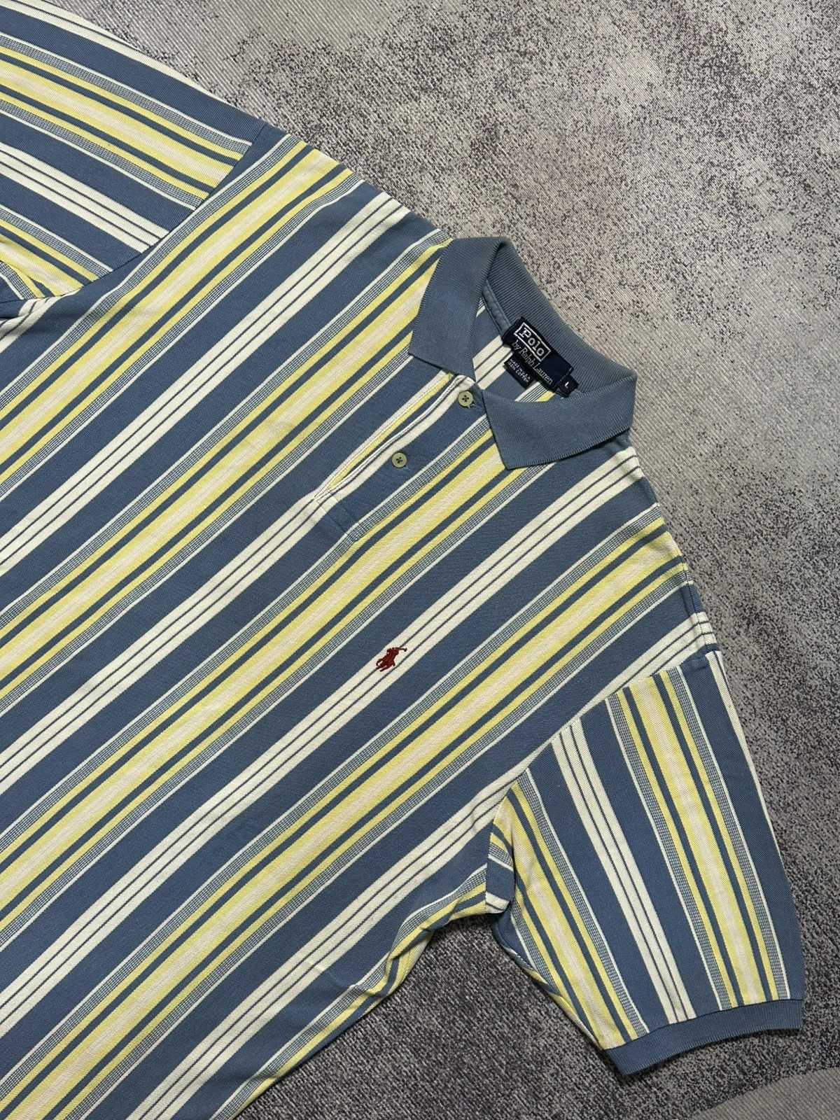 Polo Ralph Lauren Vintage 90s Polo Ralph Lauren Stripe Polo Shirts Size US L / EU 52-54 / 3 - 3 Thumbnail