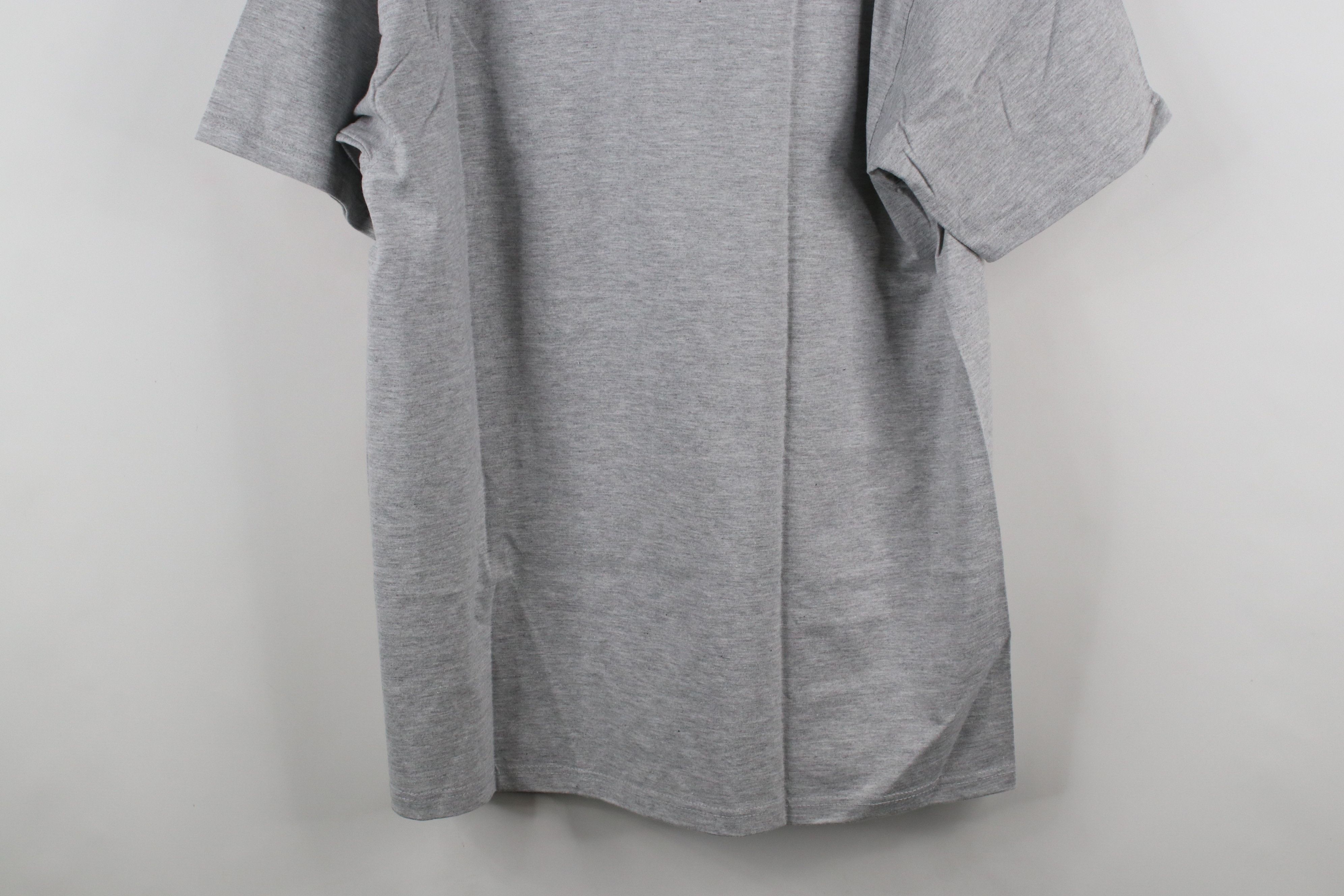 Vintage Vintage 90s Streetwear Blank Heavyweight Cotton T-Shirt Gray Size US L / EU 52-54 / 3 - 12 Thumbnail