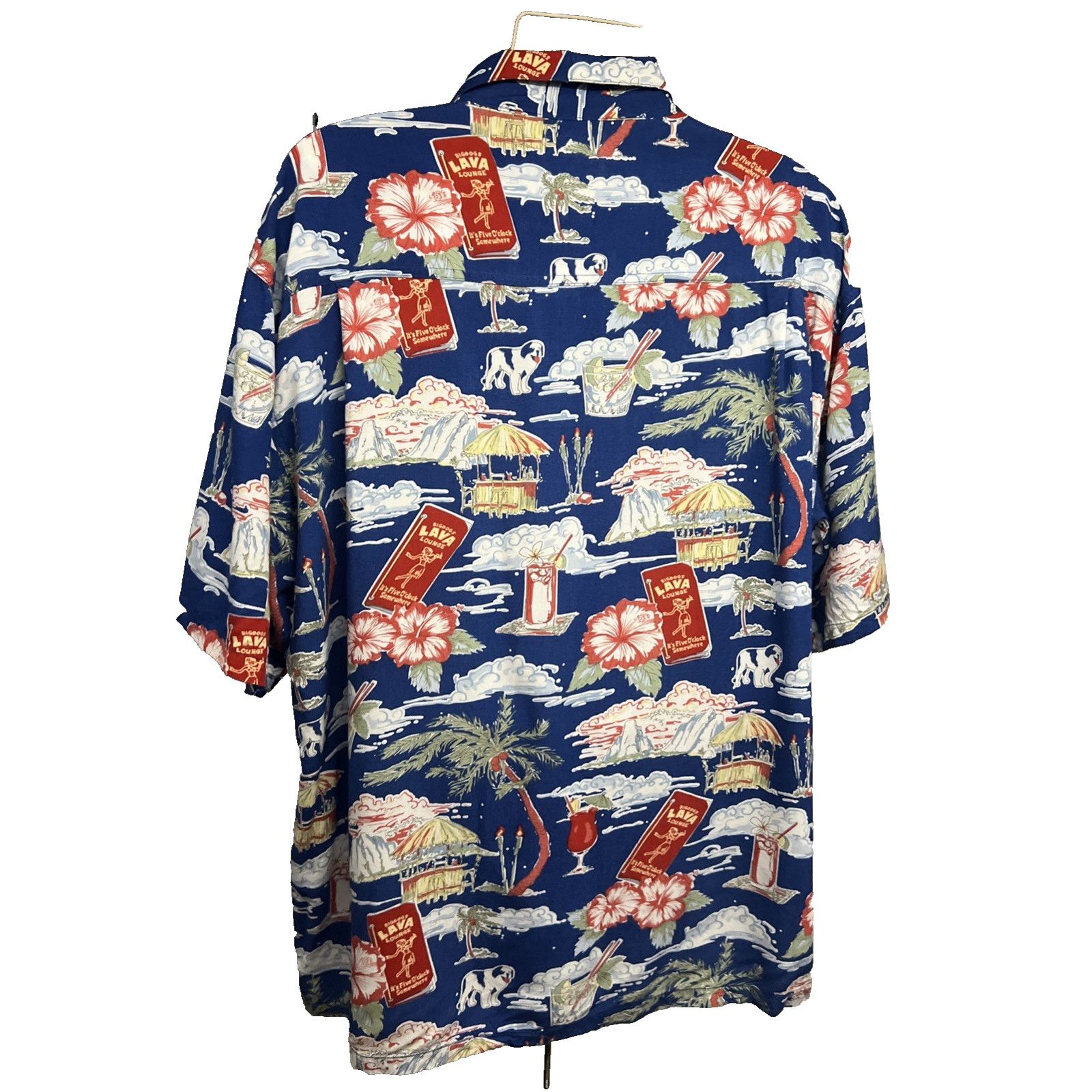 Big Dogs Big Dogs Mens Hawaiian Floral Tiki Button Up Shirt XL Pocket Size US XL / EU 56 / 4 - 2 Thumbnail