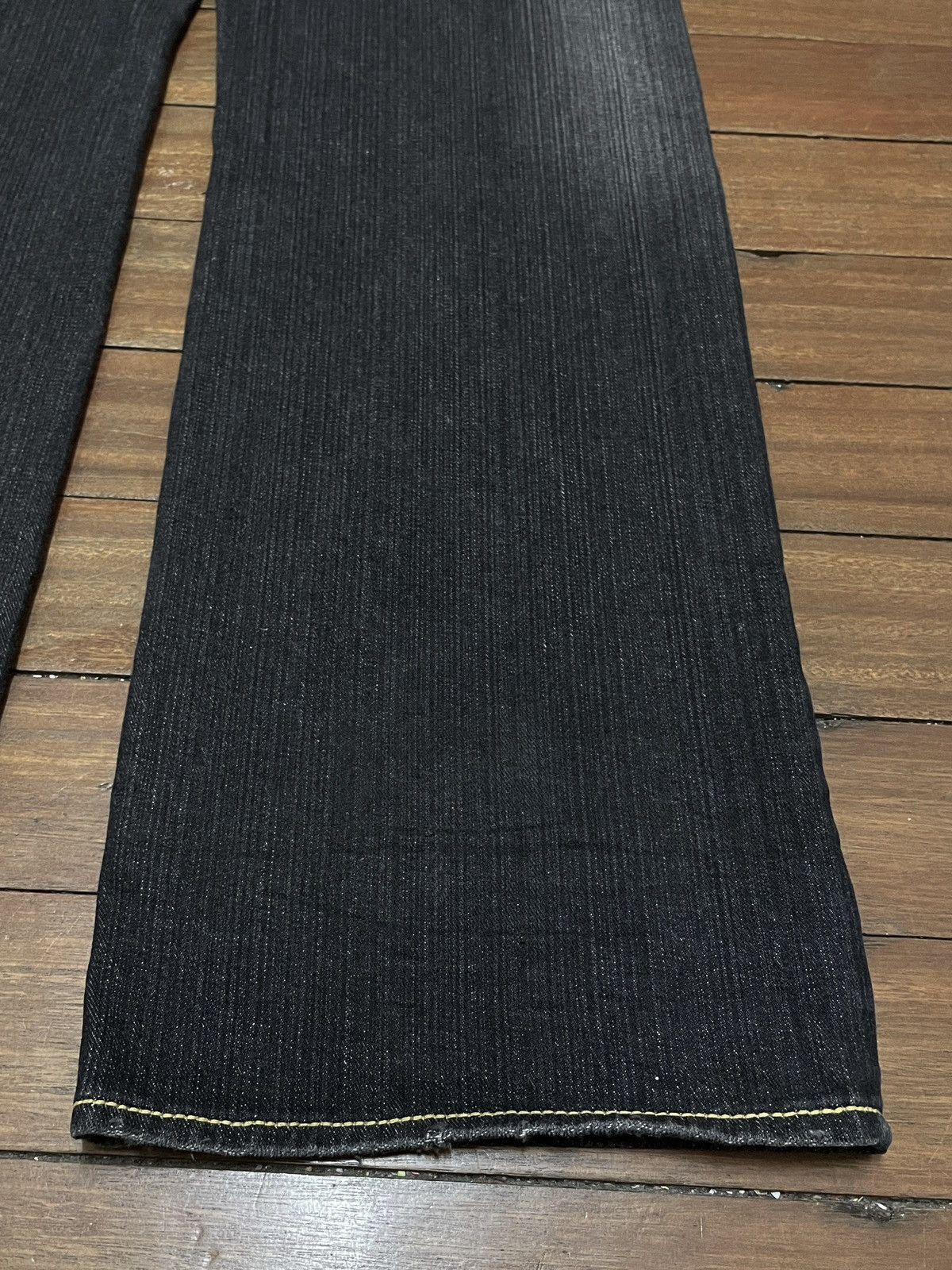 Le Grande Bleu (L.G.B.) Rare Design Vintage Brand Stone Touch Flared Jeans 2000s Size US 34 / EU 50 - 8 Thumbnail
