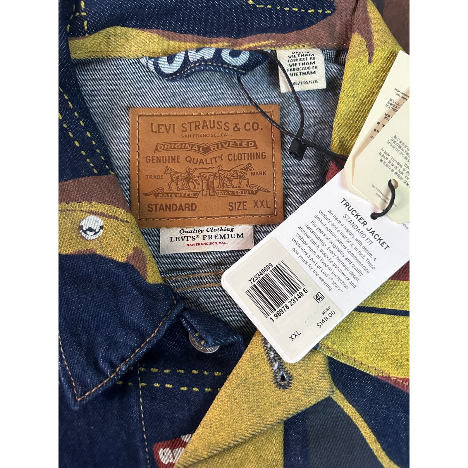 Levi's Levi's Graphic Denim Jacket Size US XL / EU 56 / 4 - 2 Thumbnail