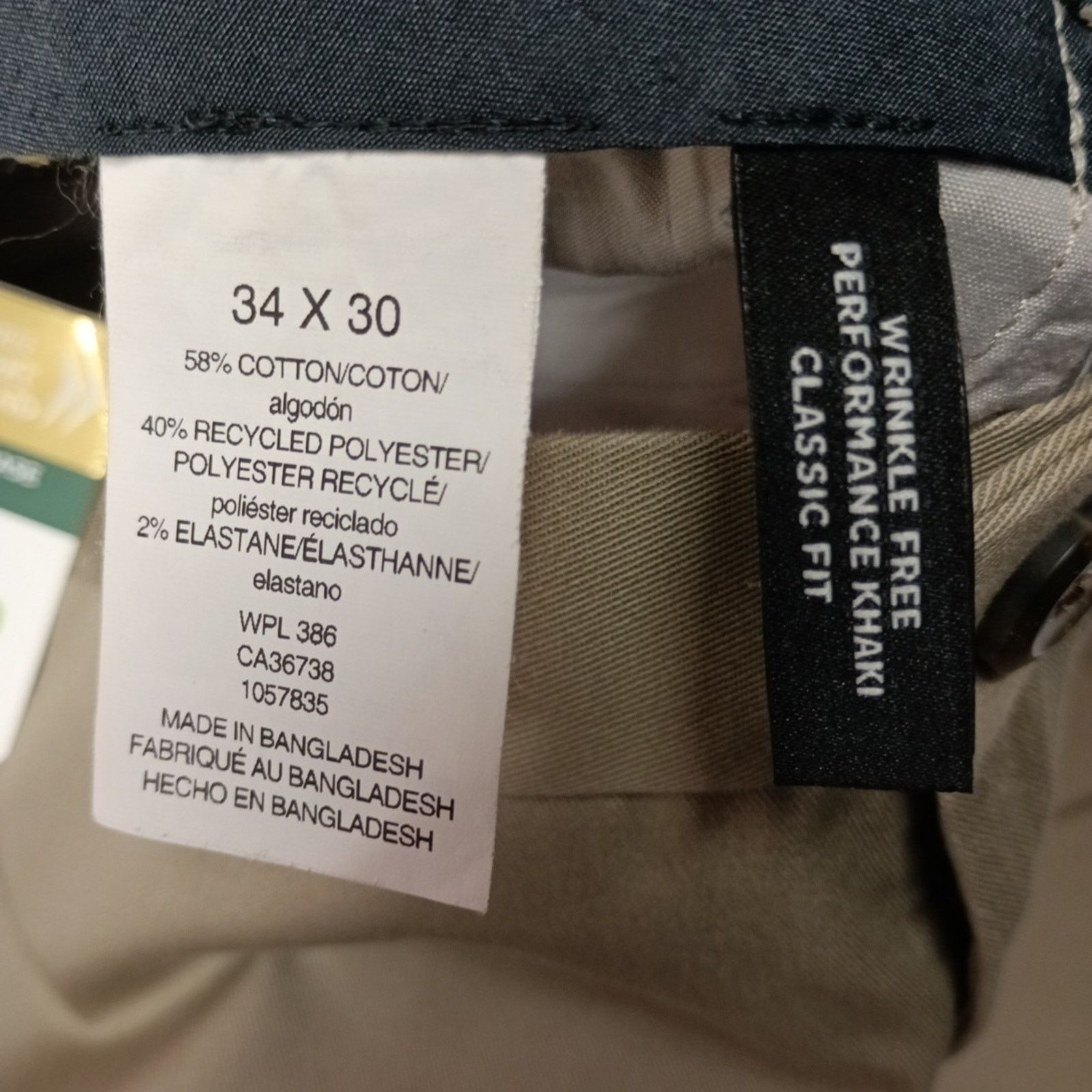 Haggar Haggar Khakis Mens 34x30 Med Khaki Classic Fit Comfort Waist Size US 34 / EU 50 - 6 Thumbnail