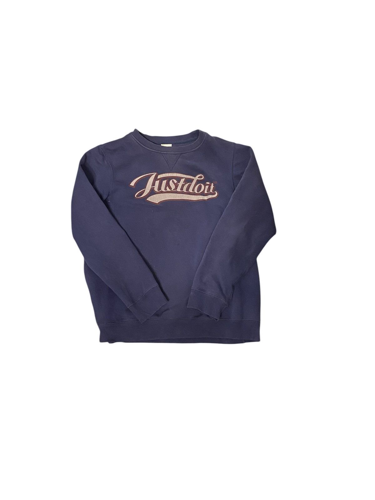 Nike × Vintage Vintage Nike Sweater Just Do It Size US S / EU 44-46 / 1 - 1 Thumbnail