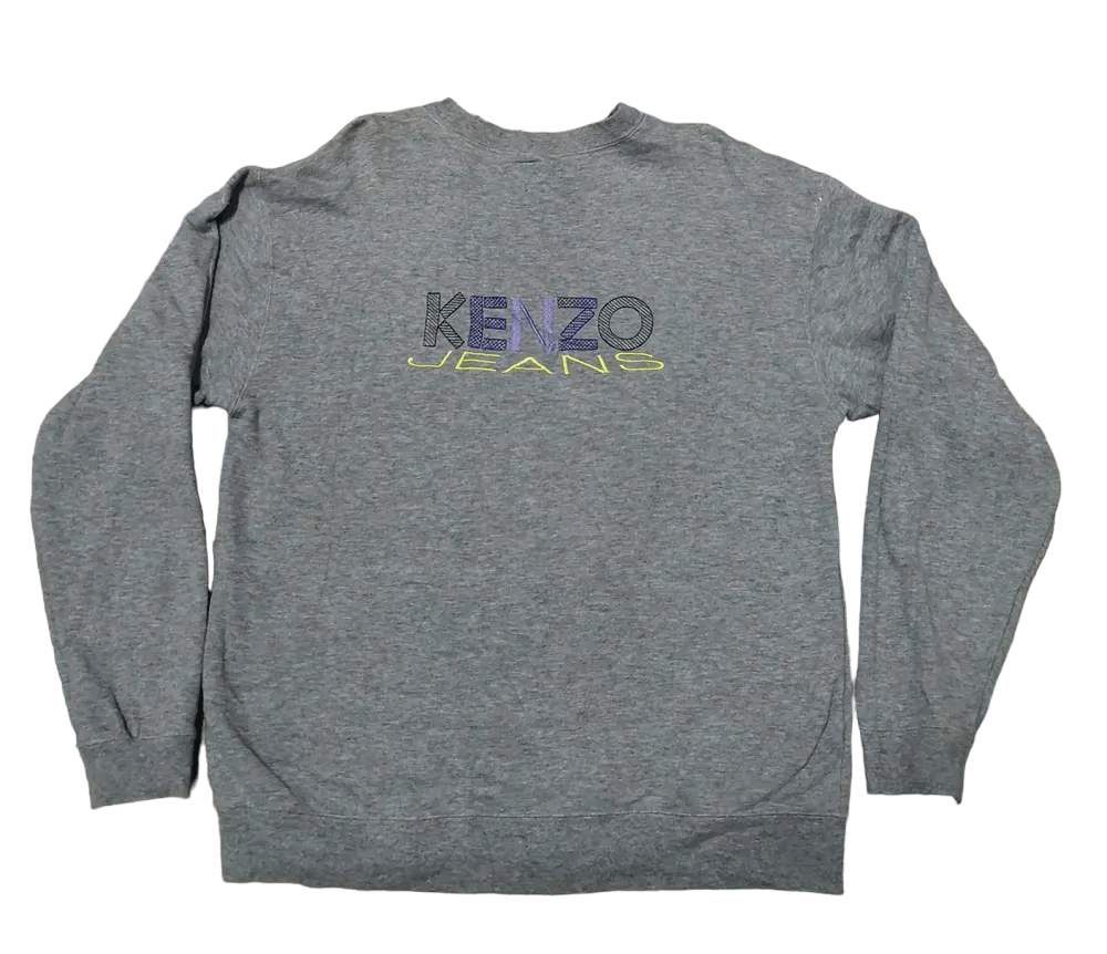 Kenzo Kenzo Jeans Embroidered Big Logo Pullover Size US M / EU 48-50 / 2 - 1 Thumbnail