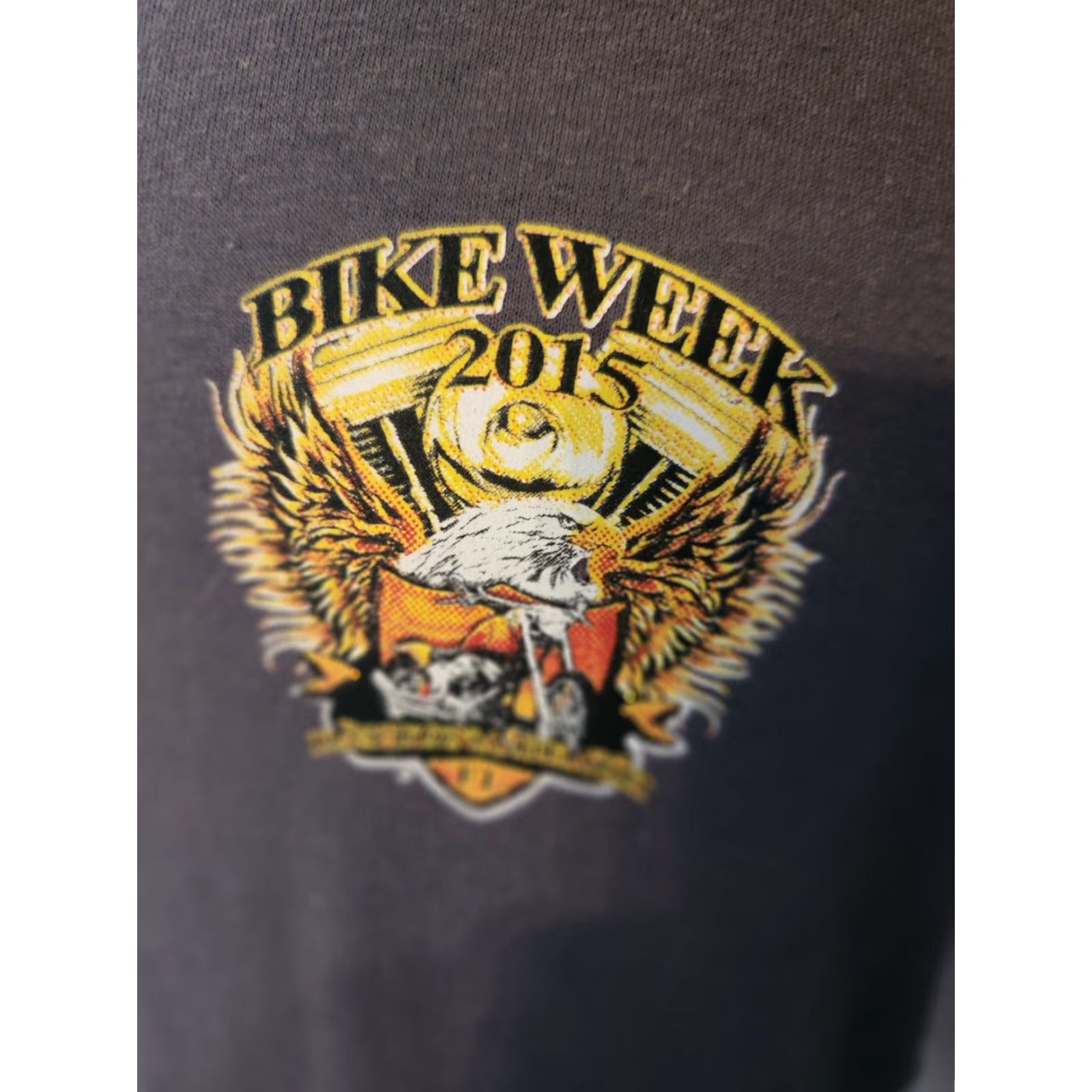 Doublet 2015 Bike Week Daytona Beach Gray Double Sided T Shirt XL Mens Crew Neck Short Sleeve Cotton Polyester Vintage No (adjusted if needed) Size US XL / EU 56 / 4 - 2 Thumbnail
