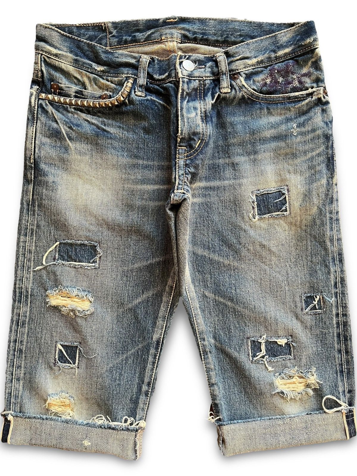 Hysteric Glamour × Seditionaries Vintage Hysteric Glamour Kinky Selvedge Jeans Shorts Size US 29 - 2 Thumbnail