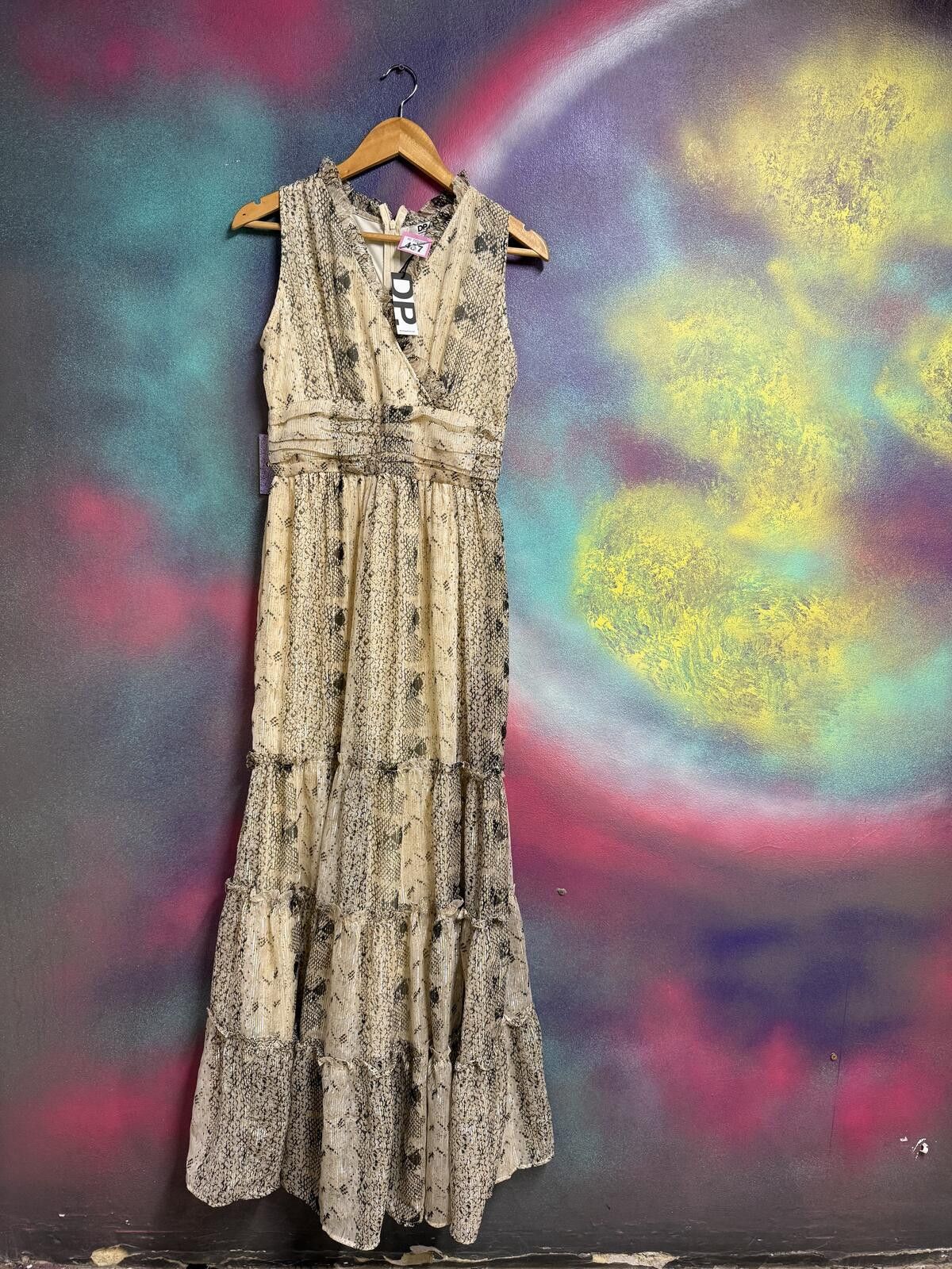 Other Dorothy Perkins Neutral Snake Print Sleeveless Maxi Dress Size S / US 4 / IT 40 - 1 Thumbnail