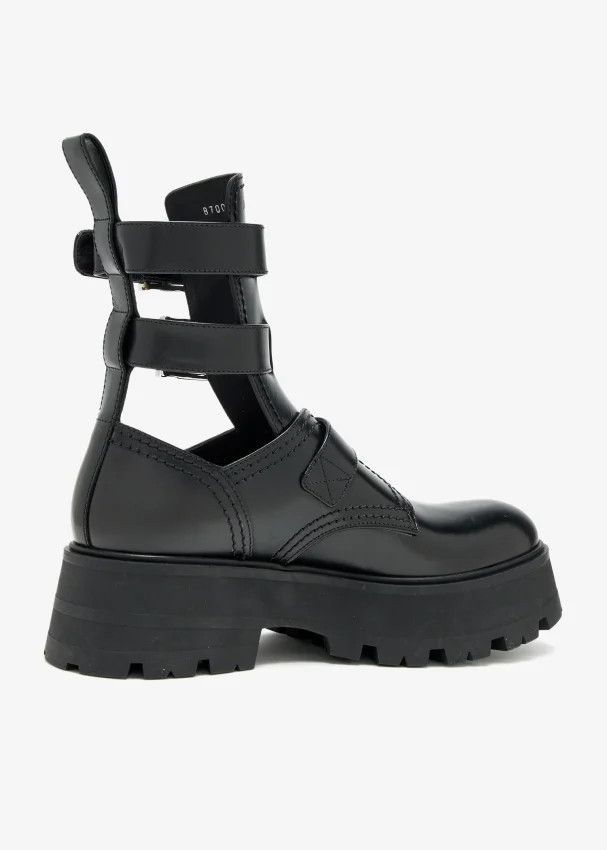 Alexander McQueen o1y0225 Ankle Boots in Black Size US 10 / IT 40 - 3 Thumbnail