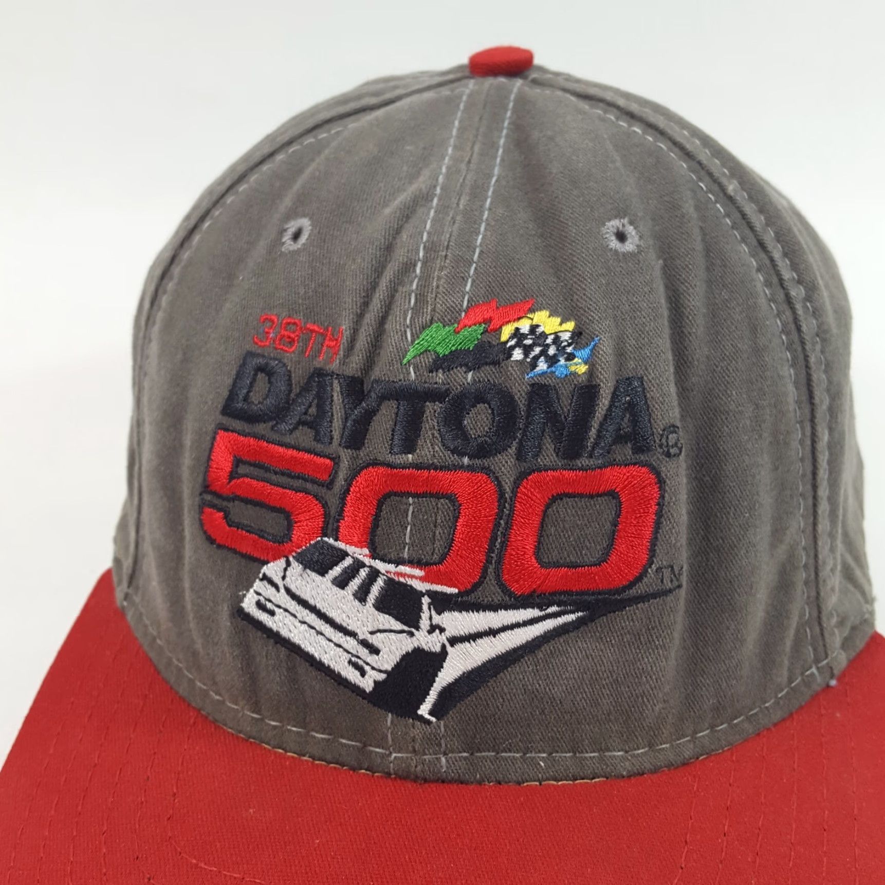 American Needle VINTAGE American Needle 90s Daytona 900 NASCAR Racing Snapback Baseball Cap Hat Adjustable Red One Size Mens Size ONE SIZE - 2 Thumbnail