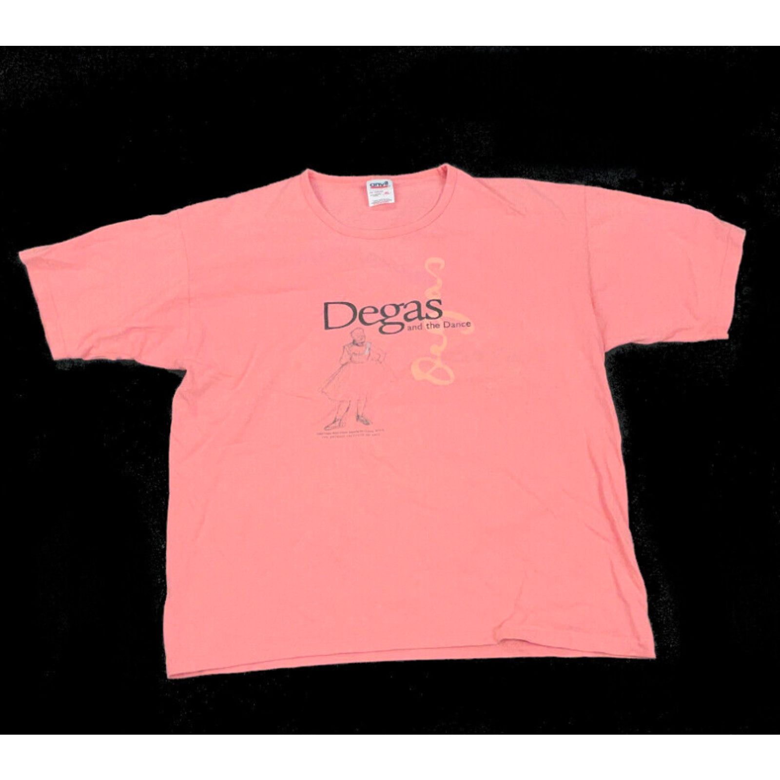 image of Anvil VTG Edgar Degas Dance Pink T-Shirt Women's XL Detroit Institute Arts French in White