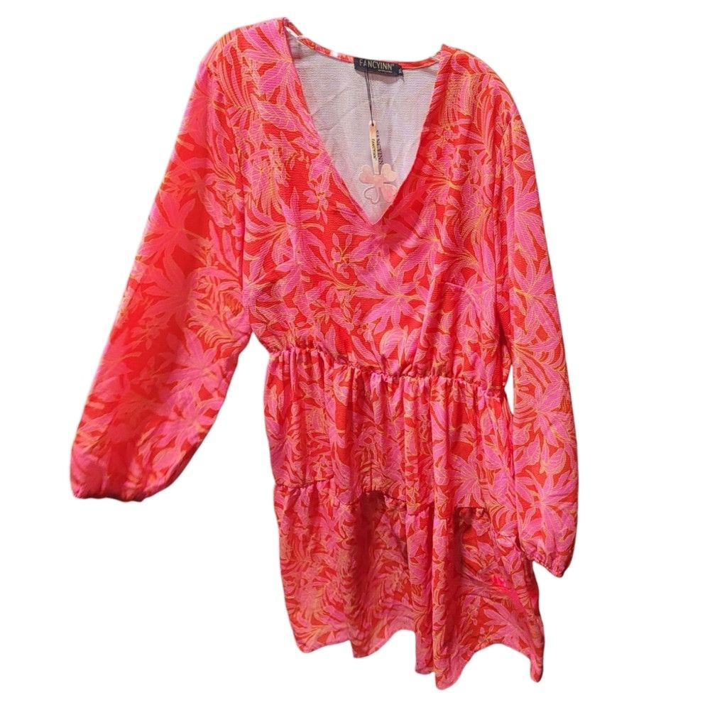 Other NWT FANCYINN Cute Mini Shift Dress w/ Bell Sleeves & V-Neck Size XL / US 12-14 / IT 48-50 - 6 Thumbnail