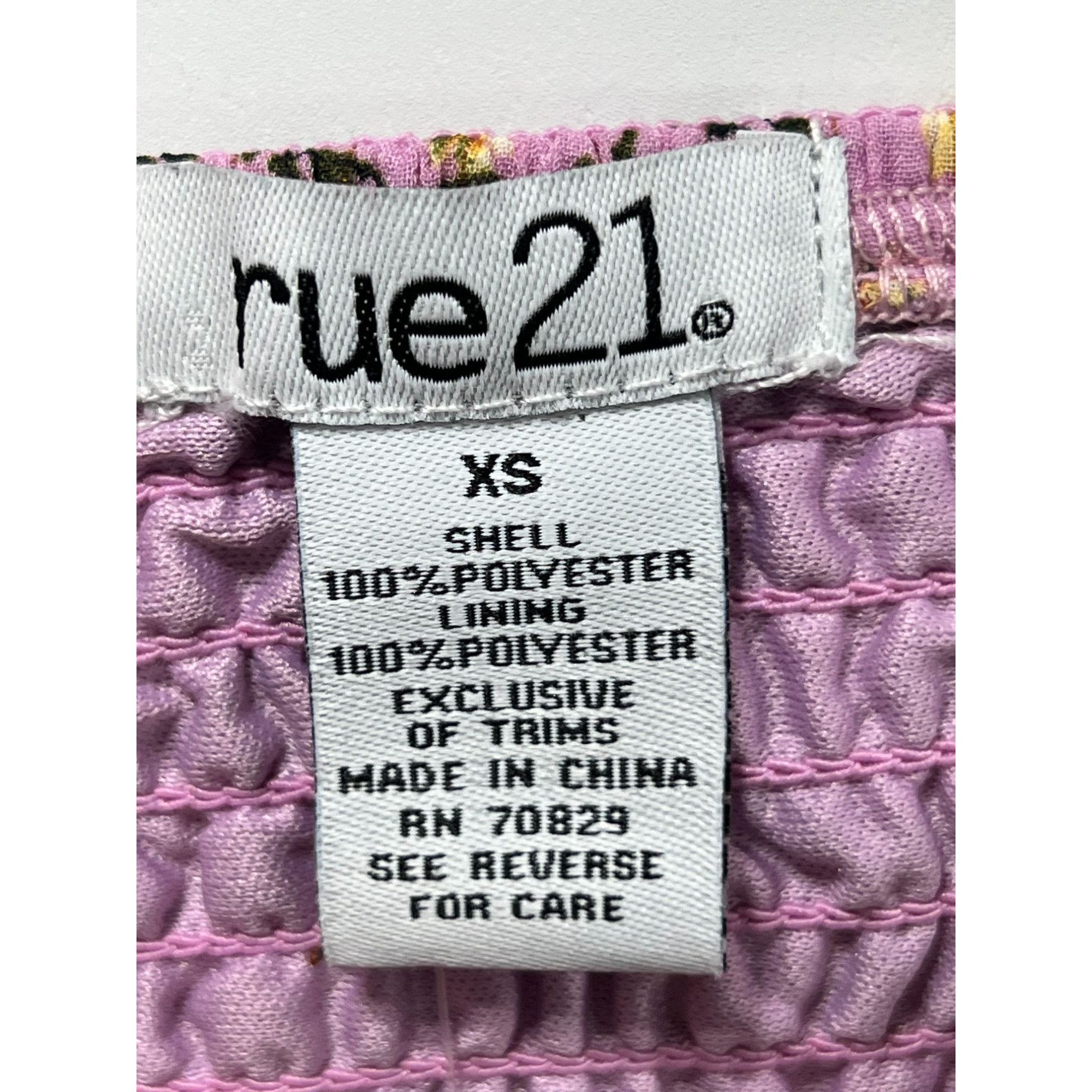 rue21 Rue 21 - Women's Balloon Sleeve Mini Dress - Floral Pink - E Size XS / US 0-2 / IT 36-38 - 9 Thumbnail