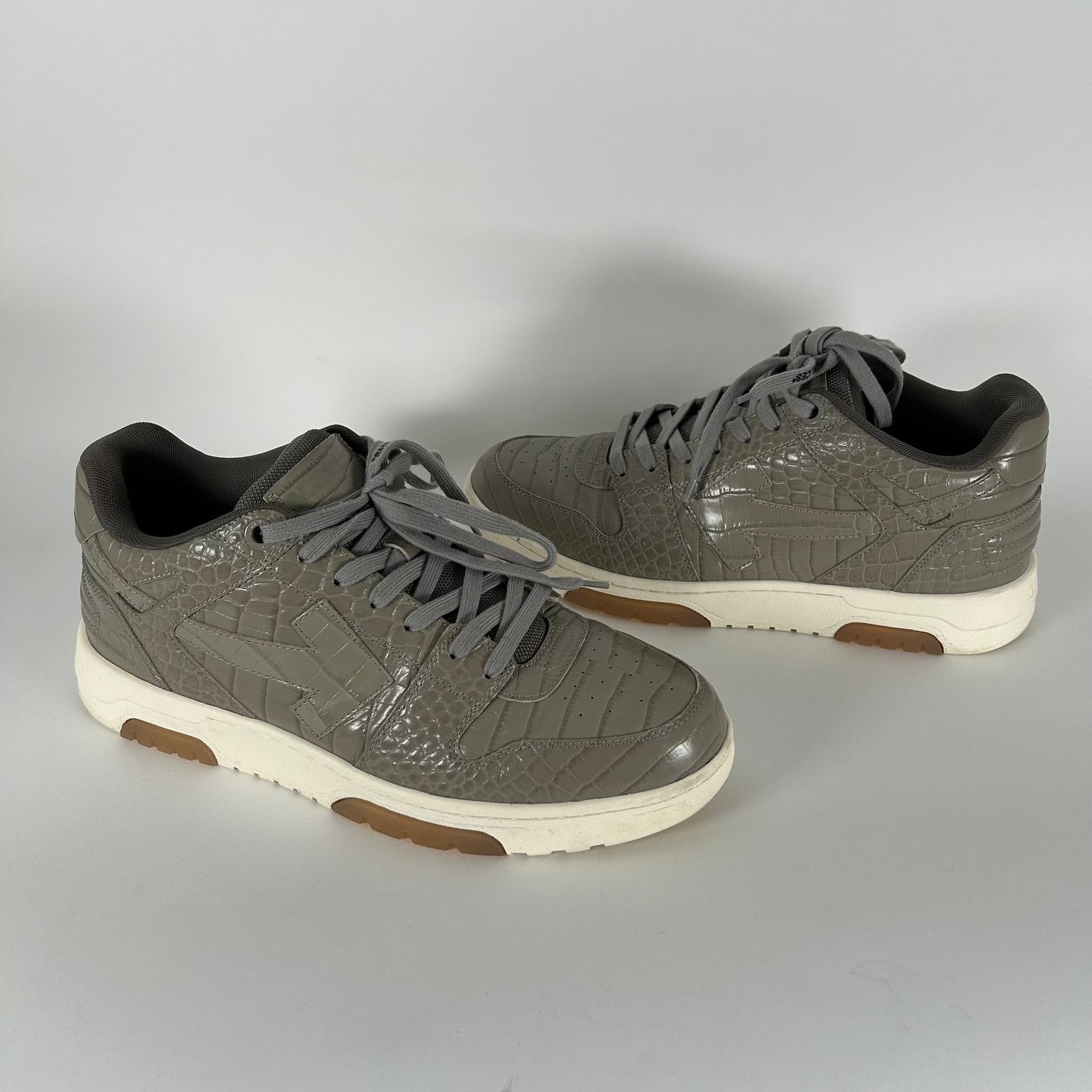 Off-White Off-White Croc Embossed Out Of Office Sneaker Size 13 Size US 13 / EU 46 - 3 Thumbnail