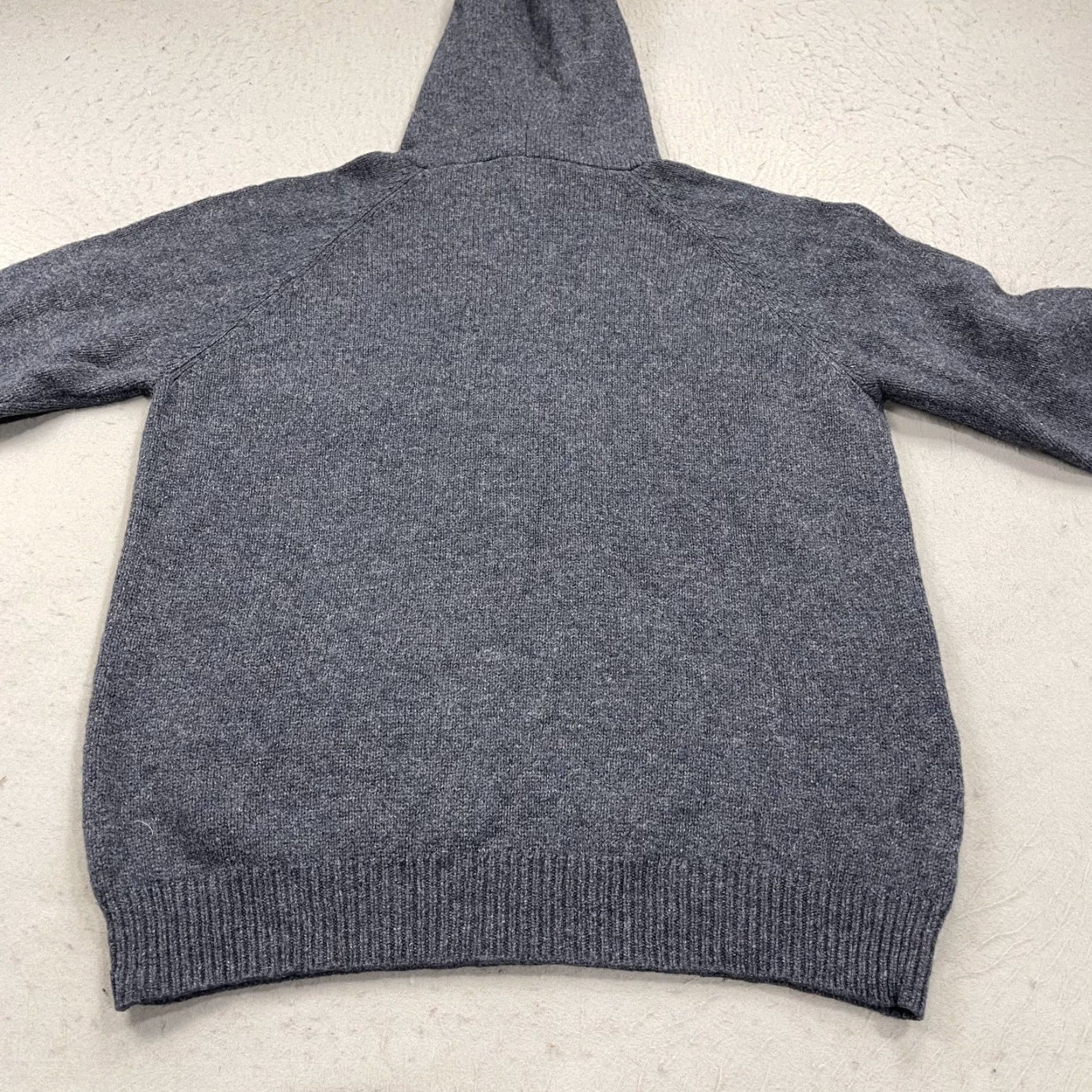 J.Crew VINTAGE J.CREW Hoodie Mens M Blue 100% Lambswool Knit Pullover Sweater Oarsman 90s Winter Fall Spring Mens Size US M / EU 48-50 / 2 - 7 Thumbnail