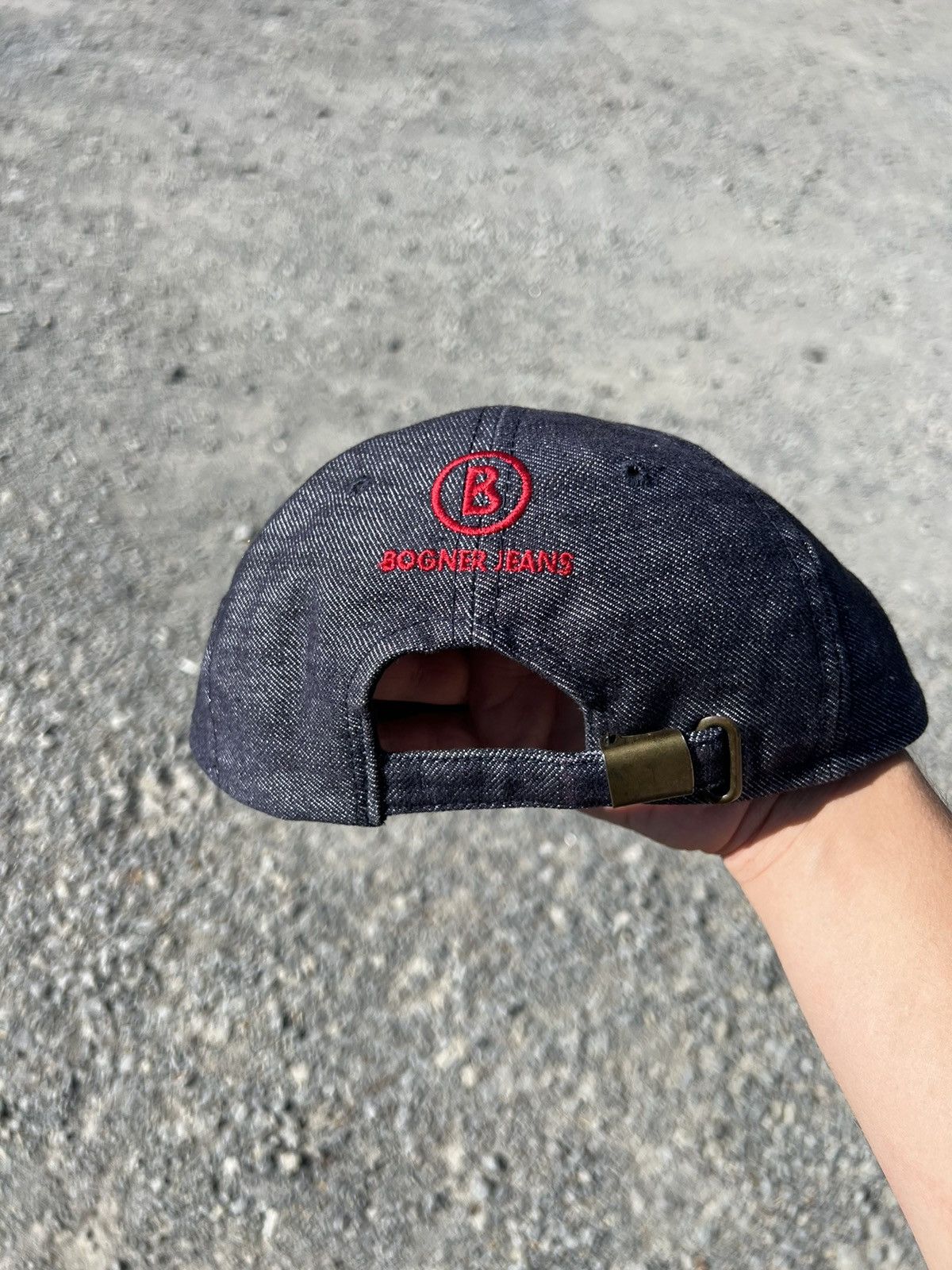 Vintage Vintage Bogner Denim Cap Size ONE SIZE - 3 Thumbnail