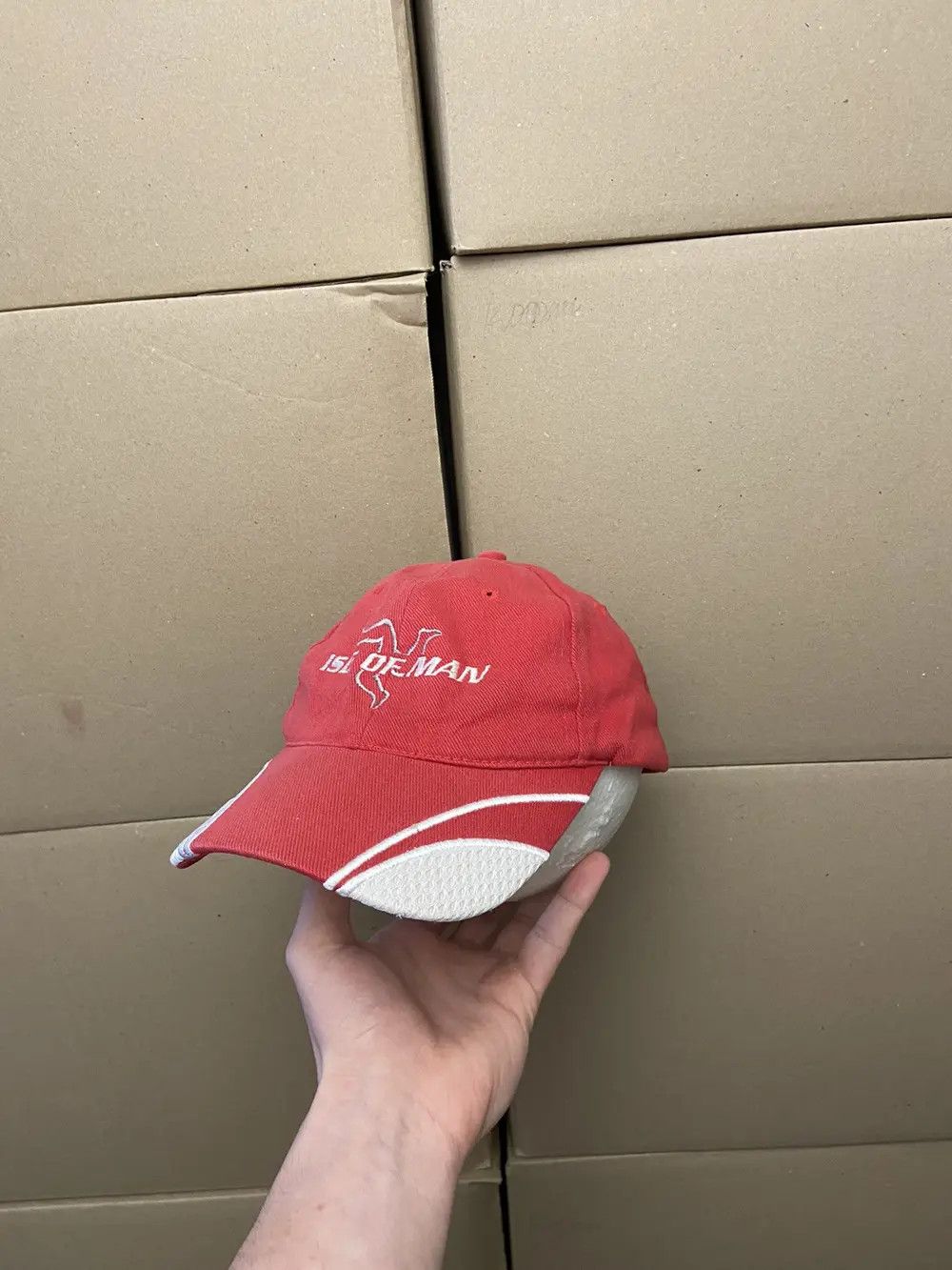 Japanese Brand VINTAGE ISLE OF MAN RACING CAP HAT Y2K MOTO JAPANESE SKAT F1 Size ONE SIZE - 1 Thumbnail