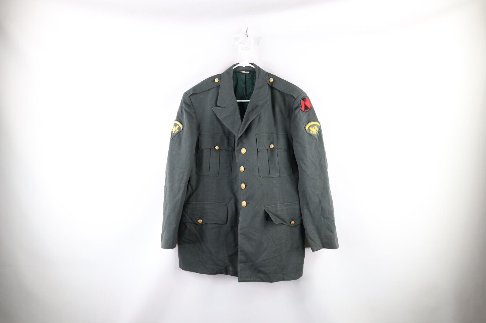 Vintage 60s Vietnam War Wool Class 3 AG-344 Officer Coat