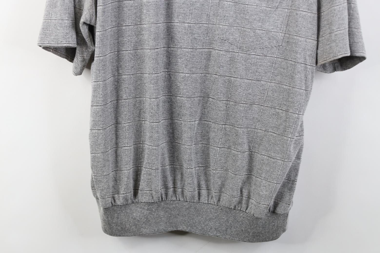 Vintage Vintage 90s Streetwear Checkered Knit Polo Shirt Gray Size US L / EU 52-54 / 3 - 3 Thumbnail