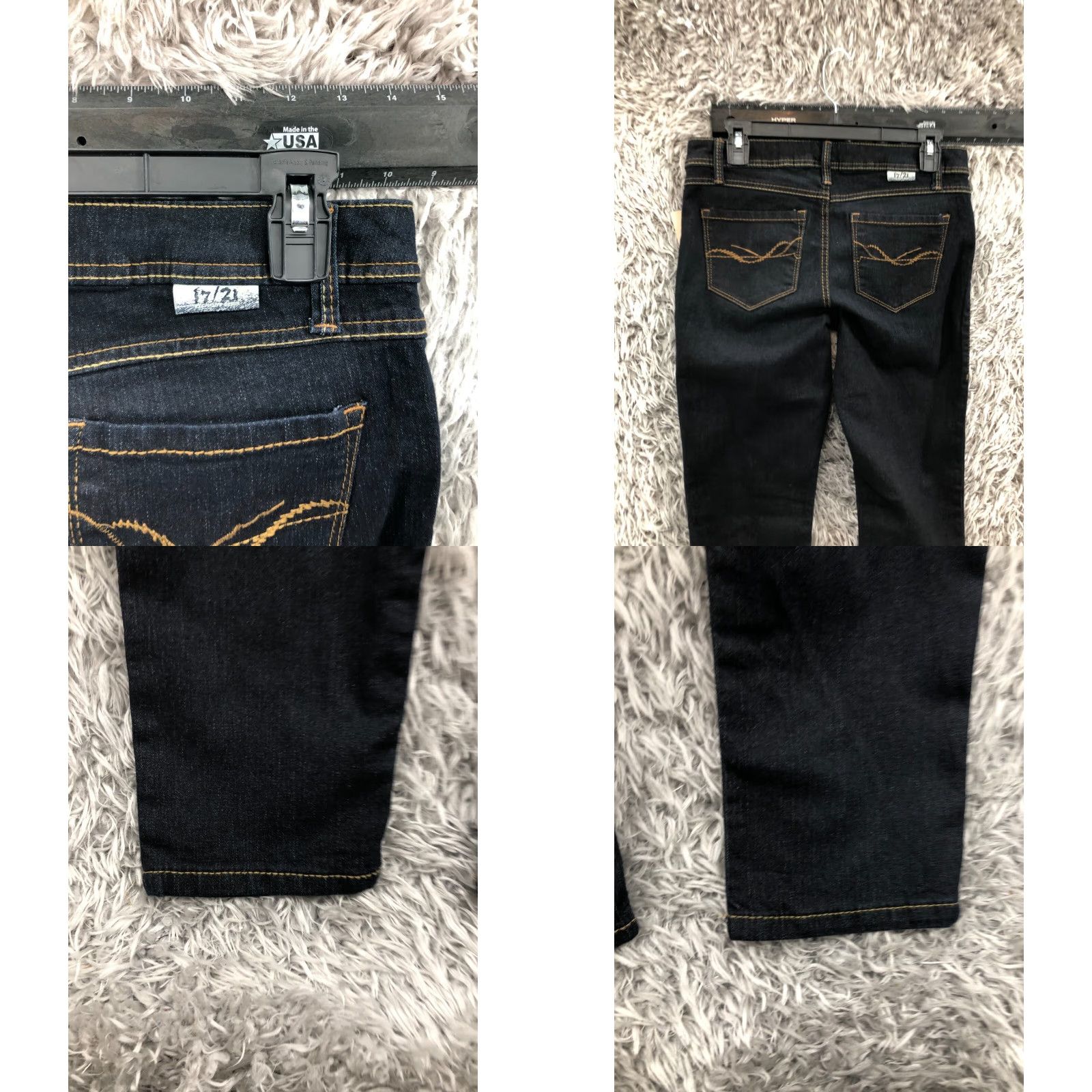 Vintage 17/21 Skinny Jeans Size 6 Womens Dark Wash Blue Jeans Size 28" / US 6 / IT 42 - 8 Thumbnail