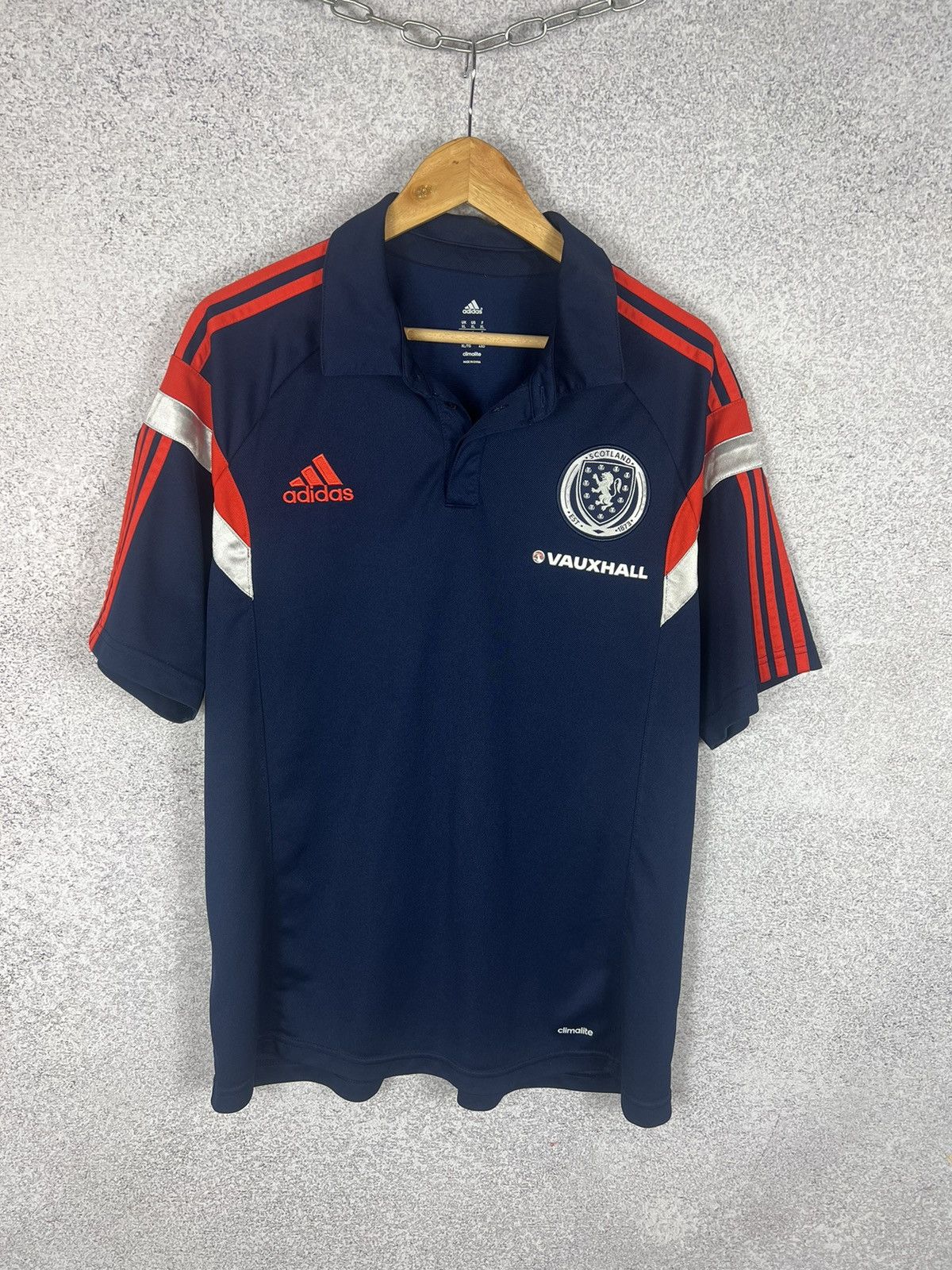 Adidas Adidas Scotland National Team 2014 2015 Soccer jersey shirt Size US XL / EU 56 / 4 - 1 Thumbnail