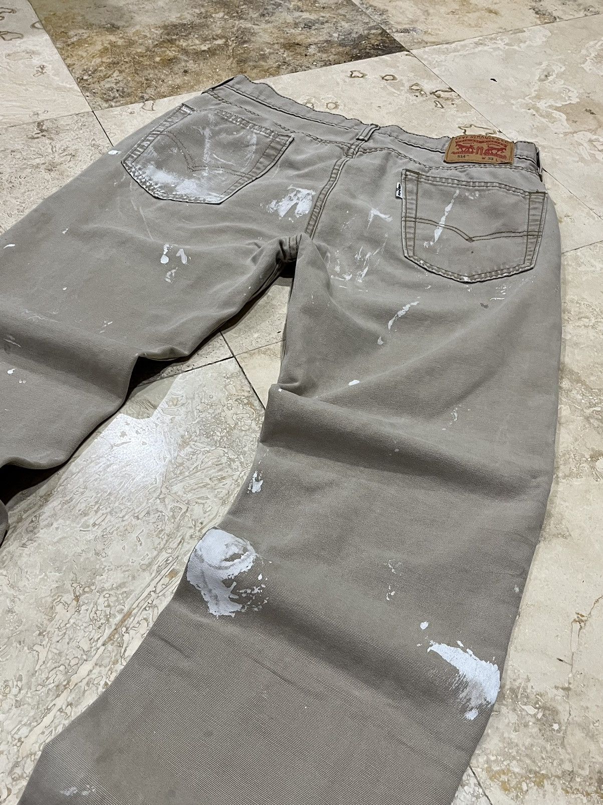 Levi's × Vintage Levi’s 514 Painters Khaki Denim Jeans Size US 33 - 3 Thumbnail
