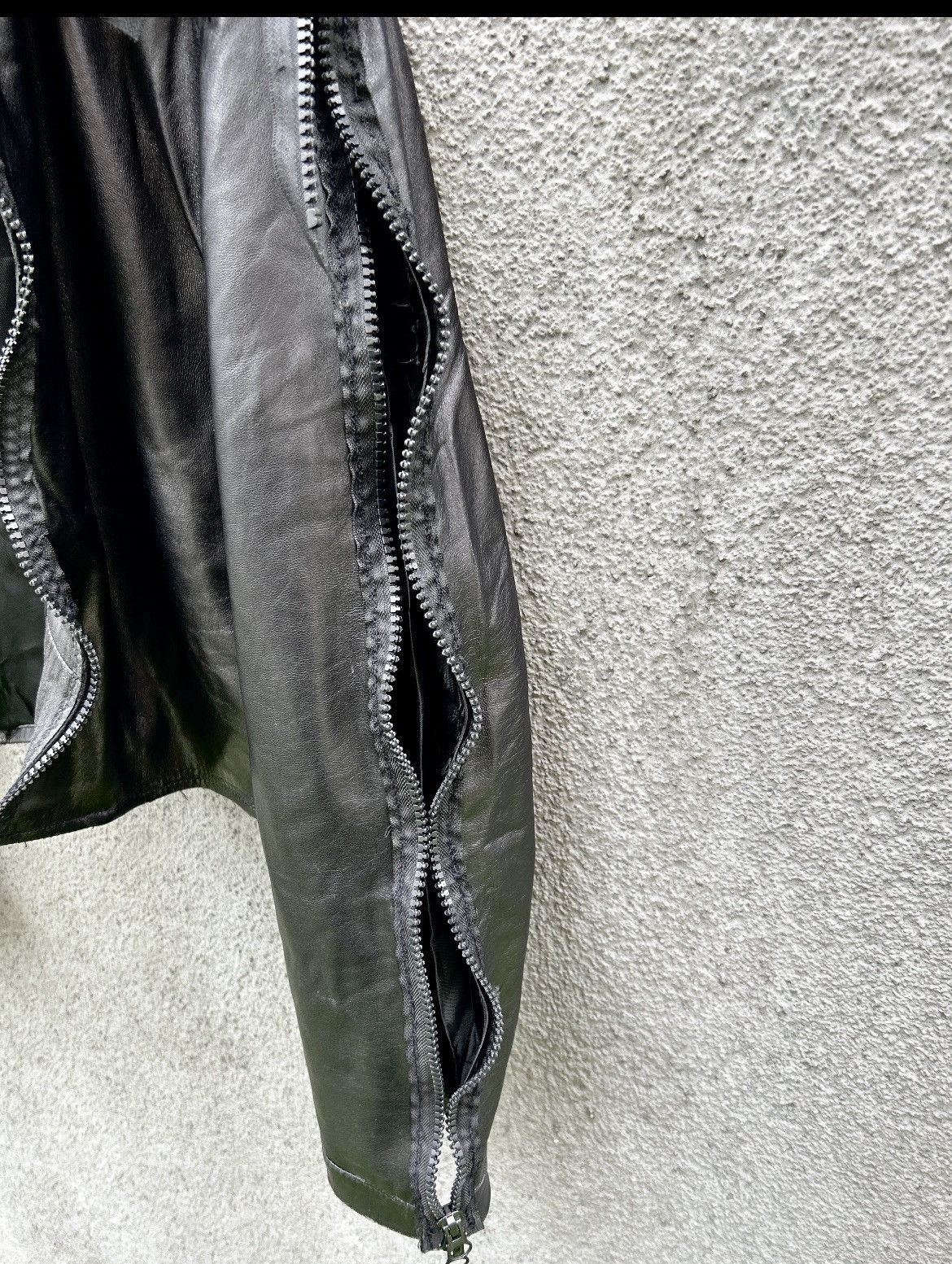 Vintage Avant Garde Archival Clothing Cropped Zip Up Leather Jacket Size US L / EU 52-54 / 3 - 6 Thumbnail