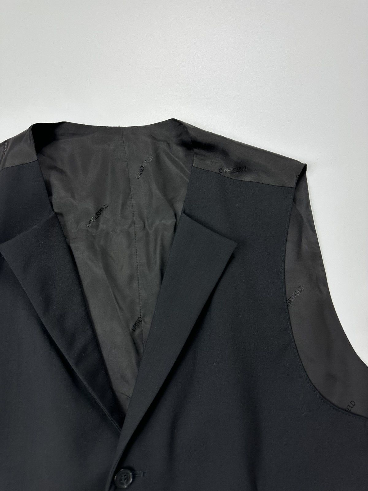 Karl Lagerfeld Karl Lagerfeld Formal Classic Vest Black Size 42R - 6 Thumbnail