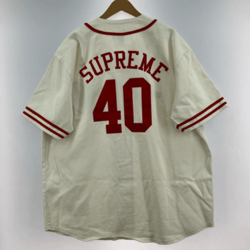 Supreme Supreme 40 Acres Twill Baseball Jersey Size US XL / EU 56 / 4 - 3 Thumbnail