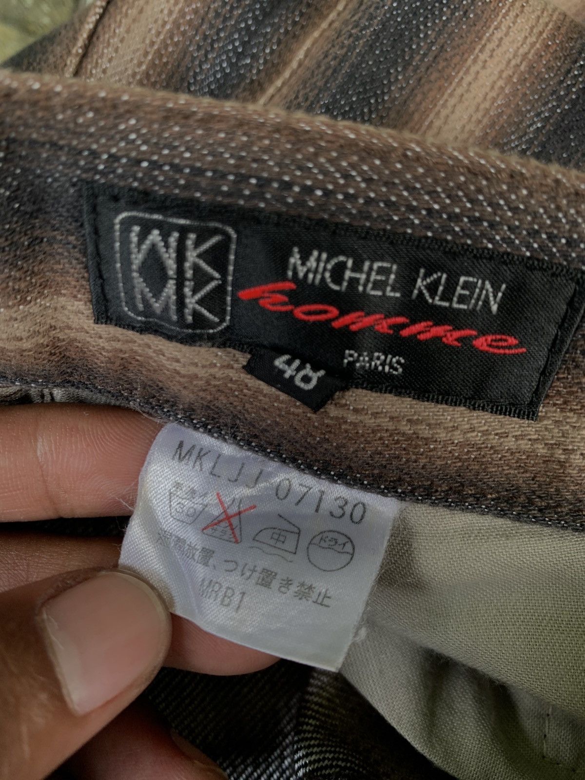 Tornado Mart 2000s Michel klein homme flare striped pants Size US 31 - 8 Thumbnail