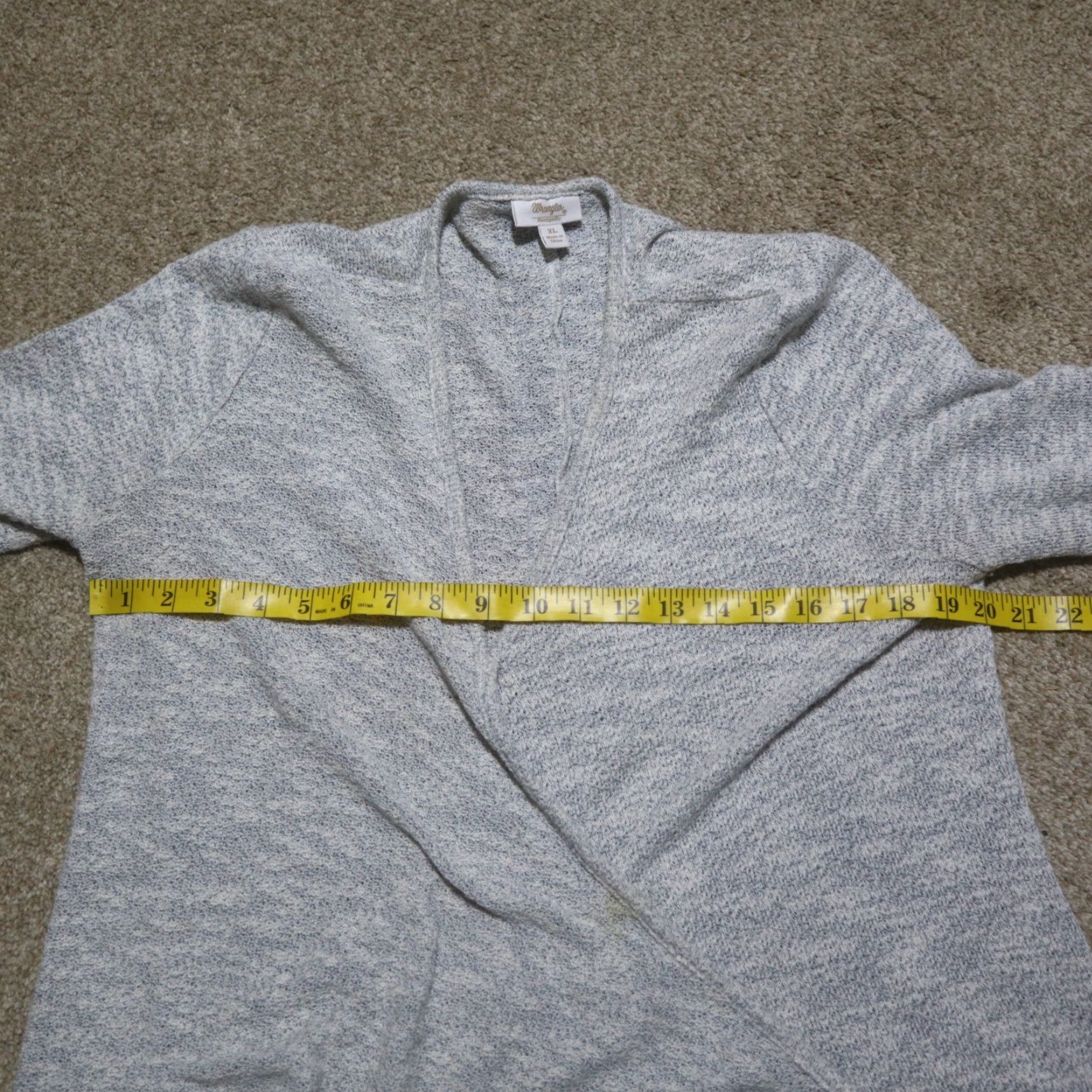 Wrangler VINTAGE Wrangler Sweater V-Neck Gray Adult XL Womens Size XL / US 12-14 / IT 48-50 - 3 Thumbnail