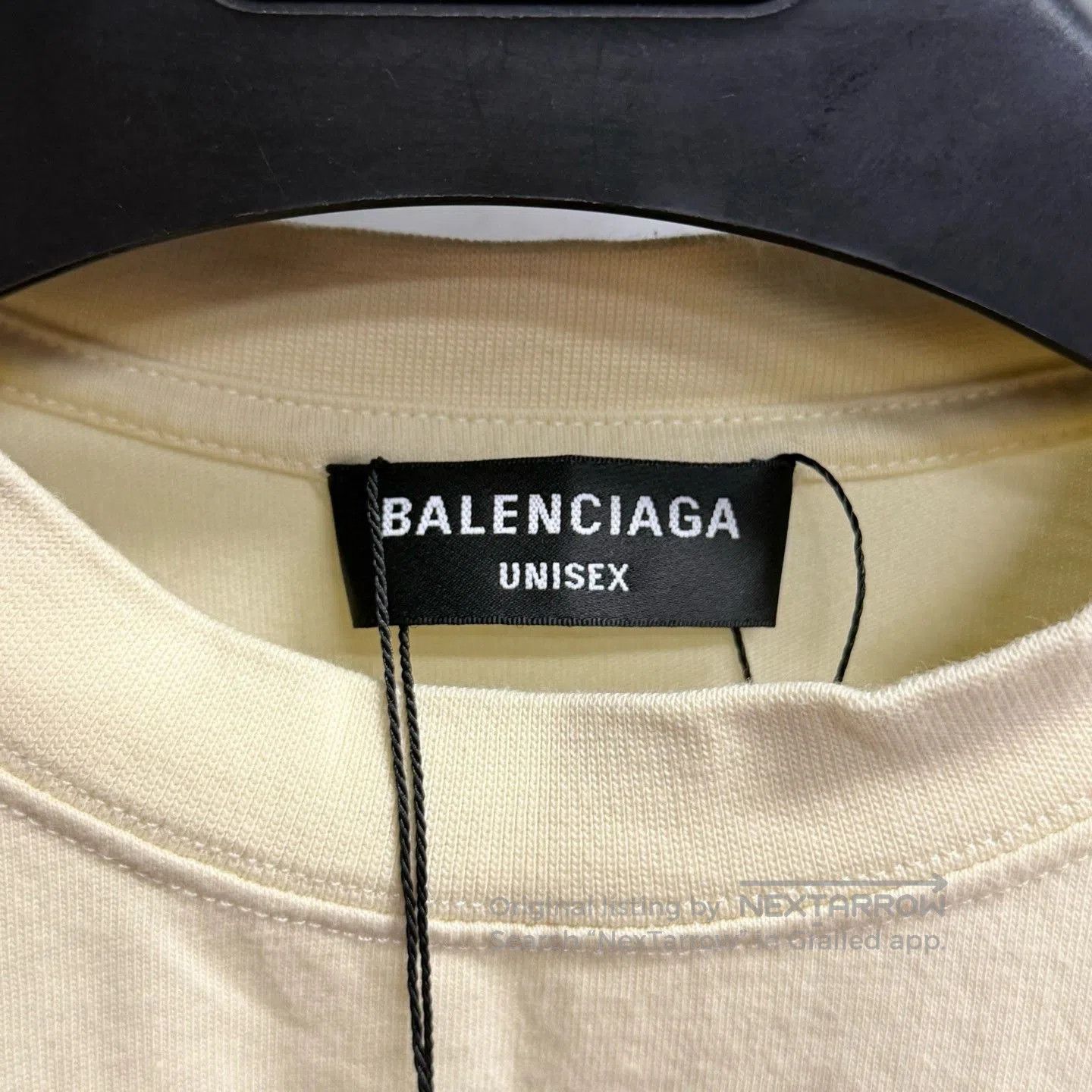 Balenciaga Balenciaga Beige Logo Print Loose T. Size XS / US 0-2 / IT 36-38 - 3 Thumbnail