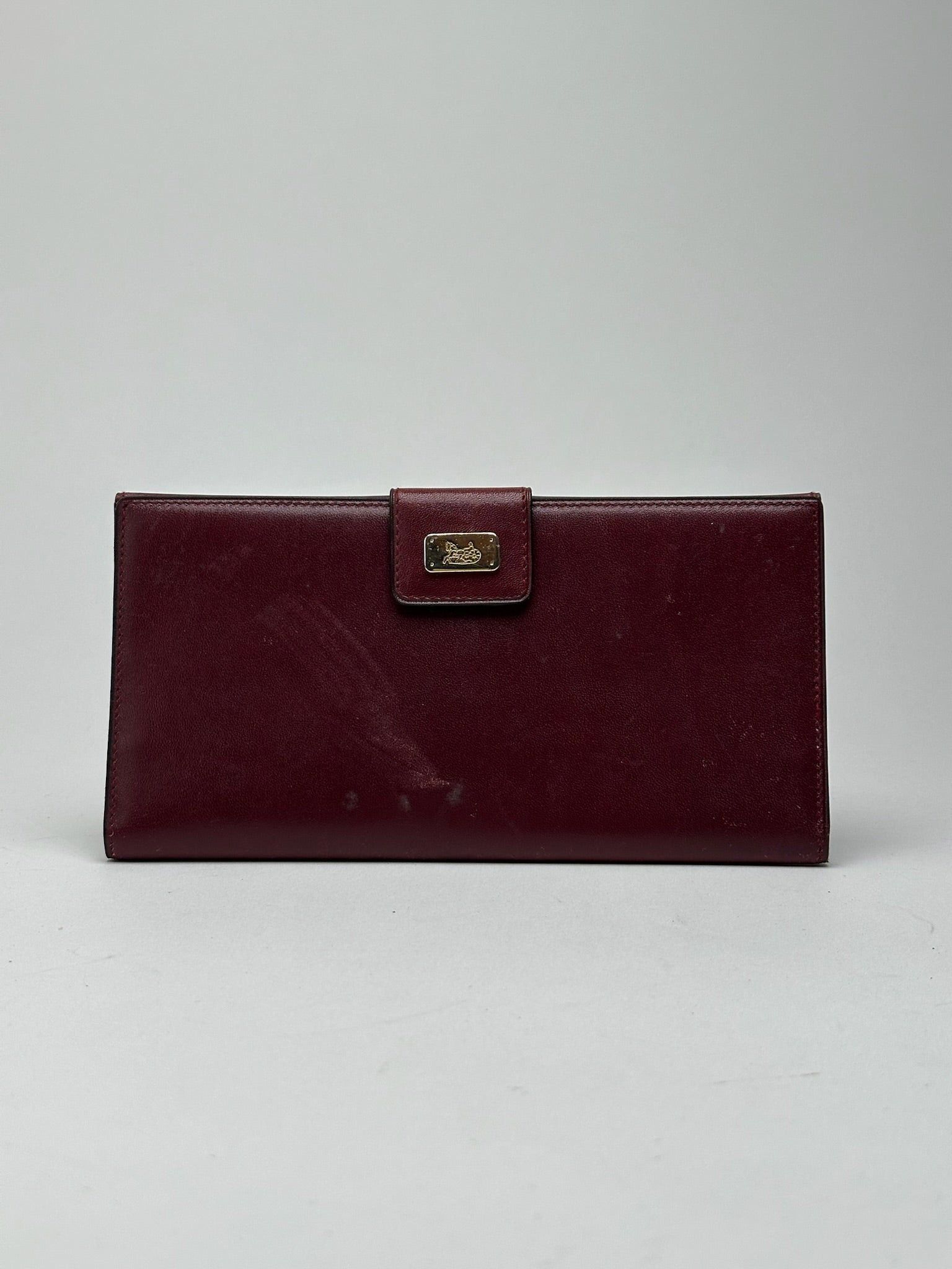Vintage Paris Leather Wallet burgundy