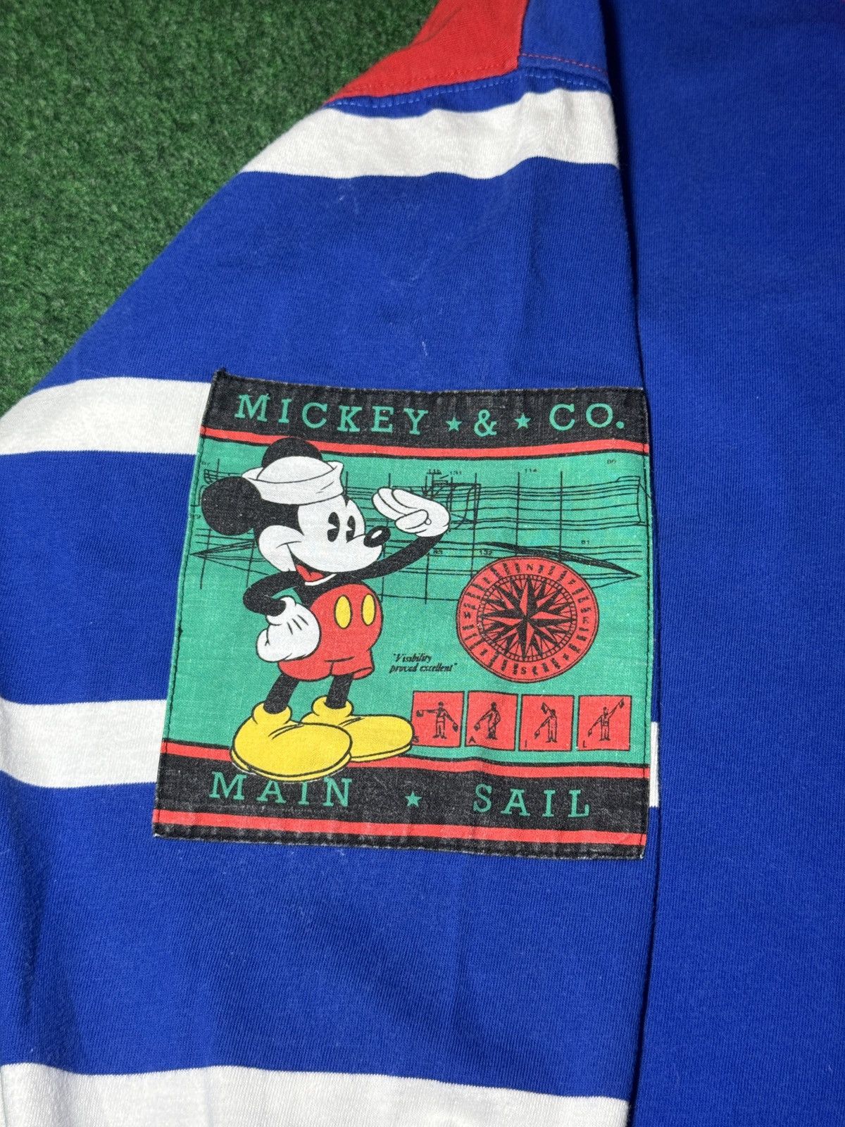 Mickey & Co. Vintage 90s Disney Mickey Mouse Long Sleeve Rugby Polo Shirt Size US L / EU 52-54 / 3 - 4 Thumbnail