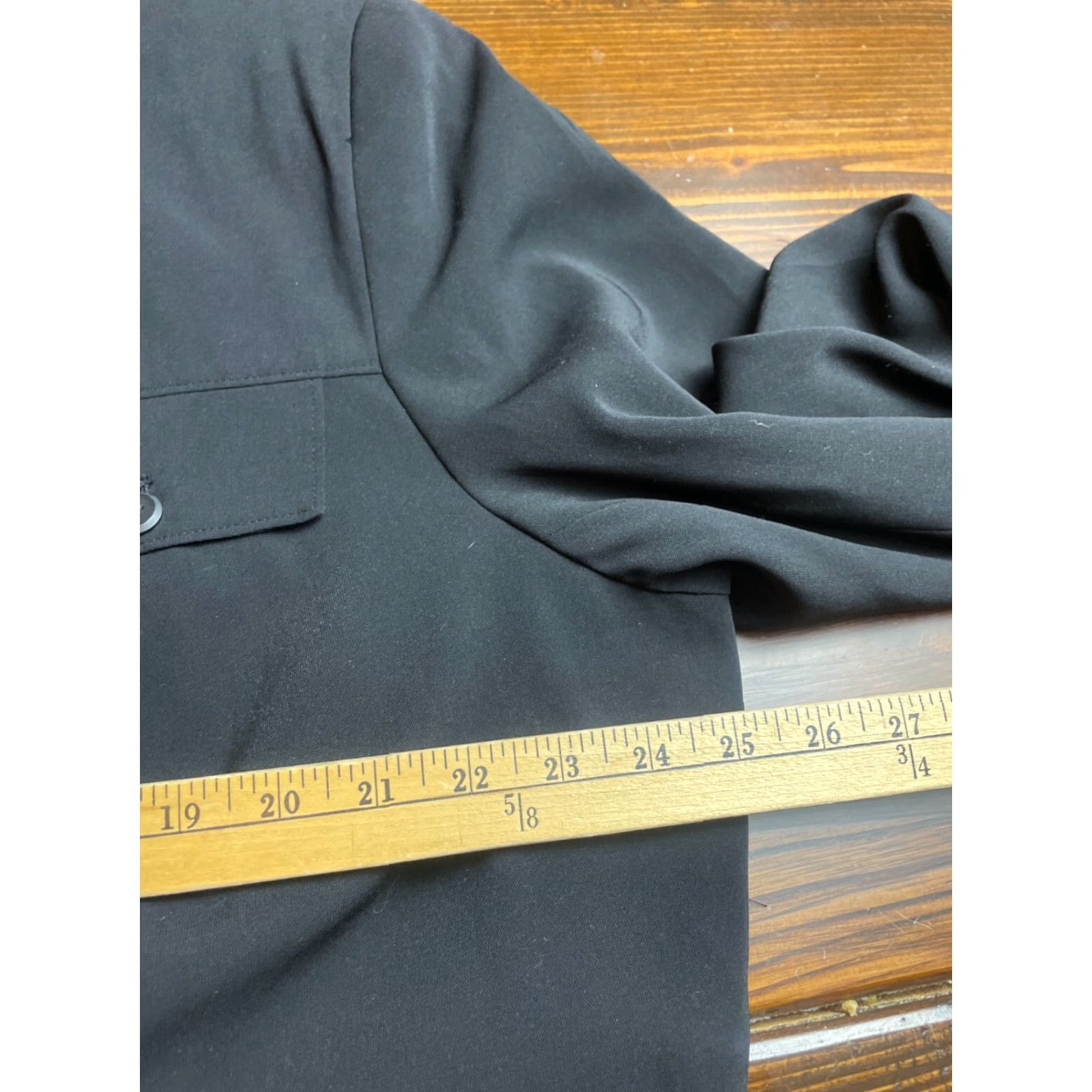 Vintage Maggie McNaughton Jacket Women's Plus Size 20W Black Shoulder Pads Full Zip Shirt Womens 20W Black Shoulder Pads Full Zip Size 3XL / US 20-22 - 5 Thumbnail