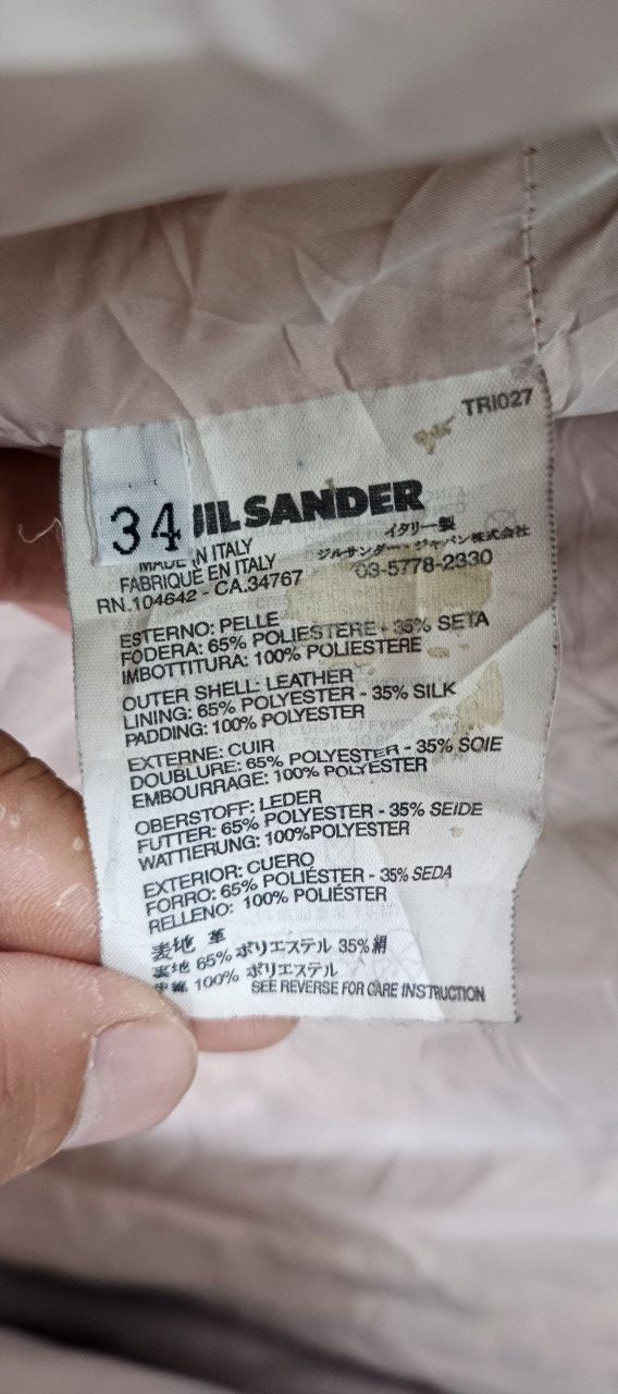 Jil Sander JIL SANDER LETHER DOUBLE-BREASTED COAT - Brown - IT 34 Size XXS / US 00 / IT 34 - 7 Thumbnail