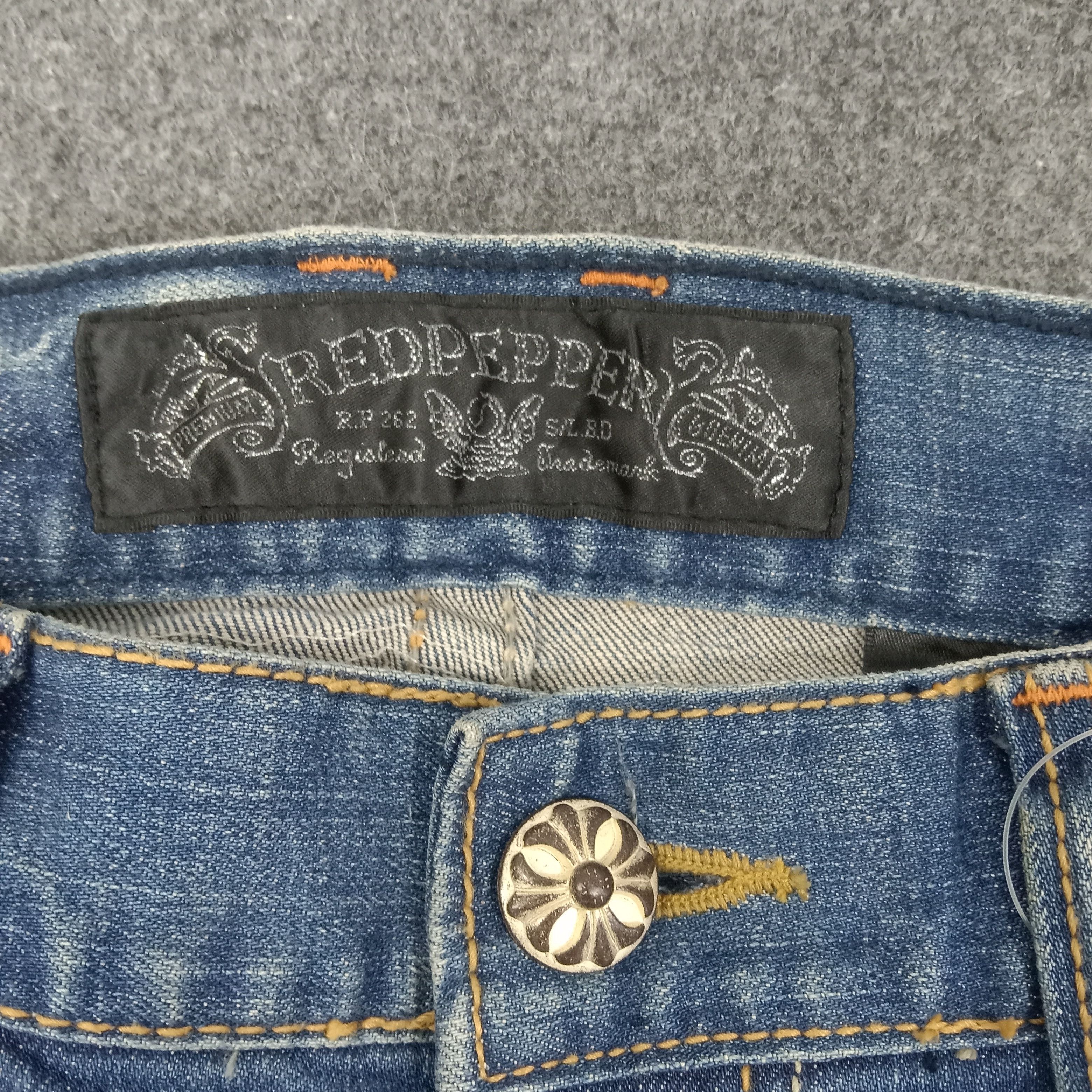 Japanese Brand Red Pepper Japanese Retro Denim Jeans C258N8 Size US 32 / EU 48 - 9 Thumbnail