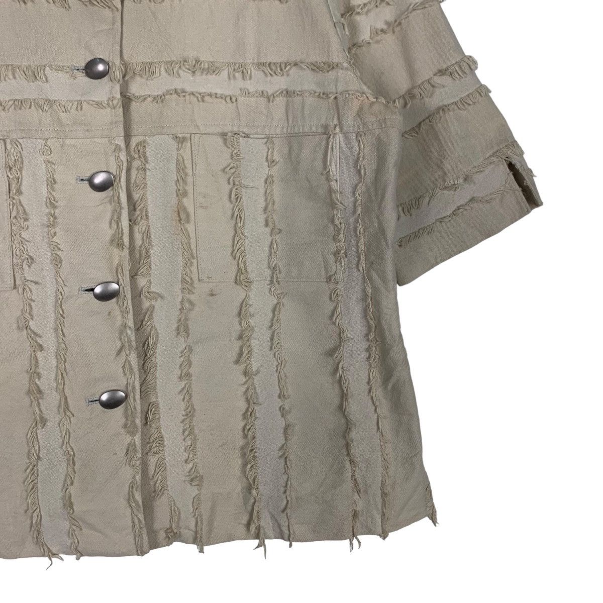 Japanese Brand LEOBOUSTYLE Made in Japan Short Sleeve Blouse #0535-C25 Size ONE SIZE - 4 Thumbnail
