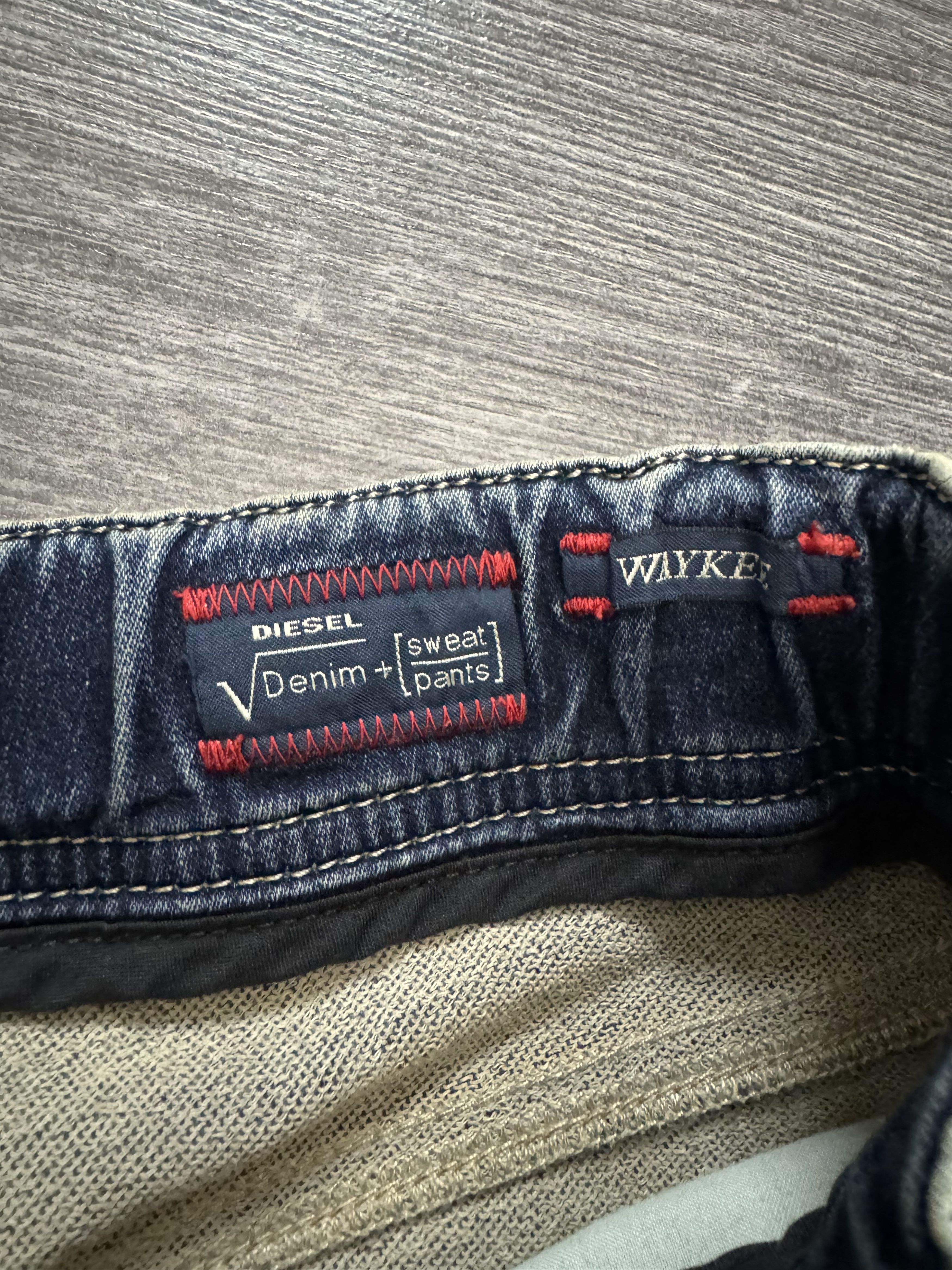 Diesel Diesel Waykee Denim Sweat Pants Distressed Drawstring Size US 34 / EU 50 - 7 Thumbnail