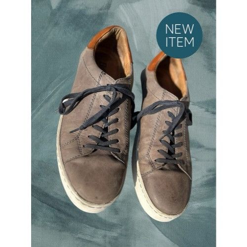Born Born Mens Handcrafted Leather Sneakers Size 12 Gray/Tan Size US 12 / EU 45 - 8 Thumbnail