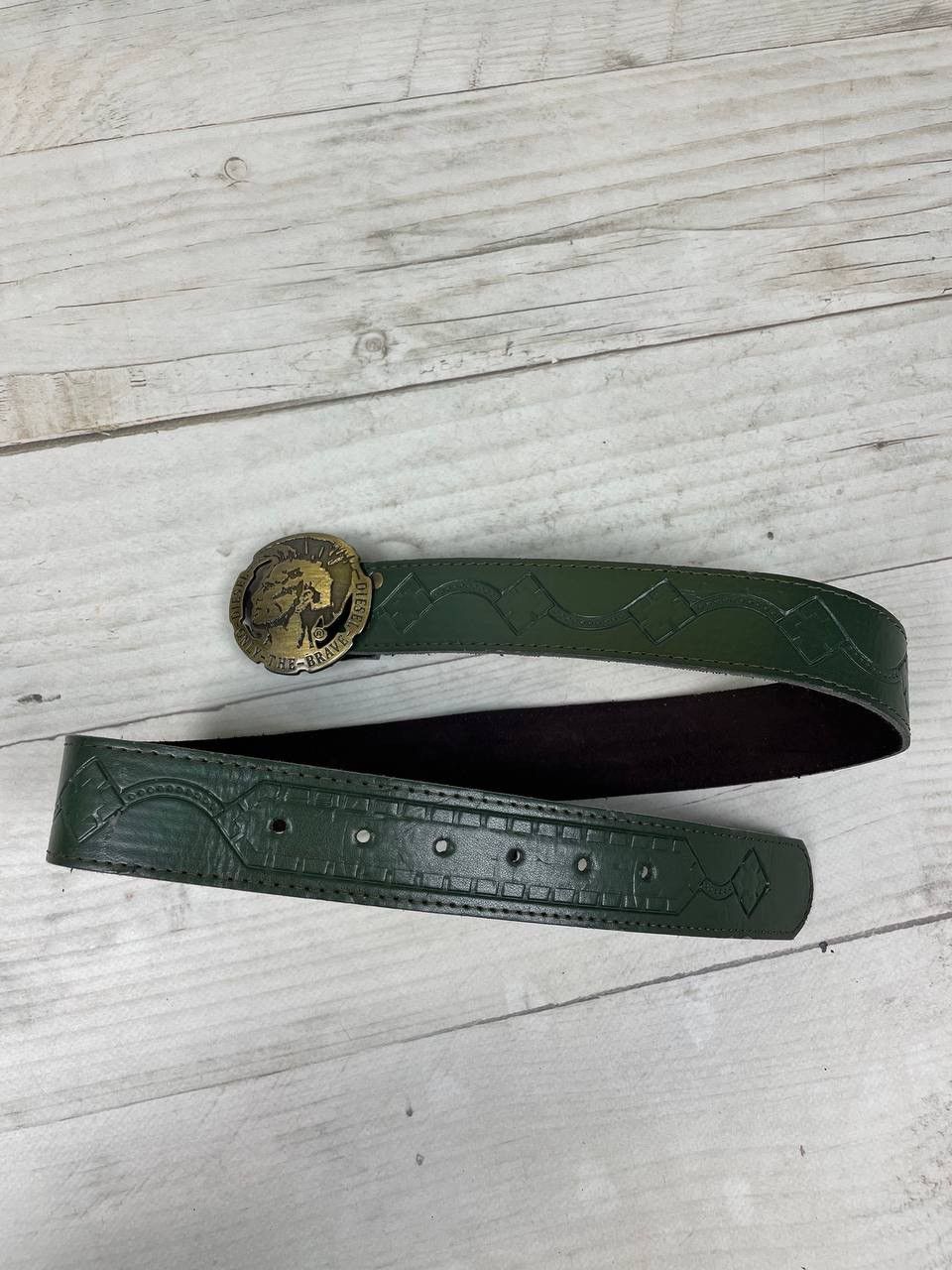 Diesel Vintage Diesel Leather Belts Big Metal Logo Y2K Size 28 - 1 Thumbnail