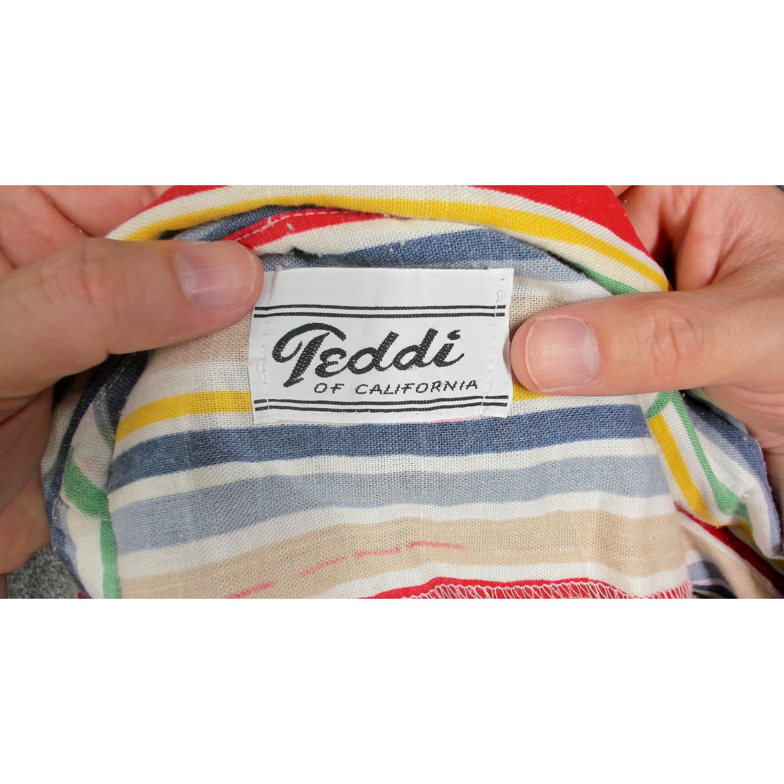 Vintage 80s Striped Cabana Swing Jacket Resort Blazer Large Size L / US 10 / IT 46 - 6 Thumbnail