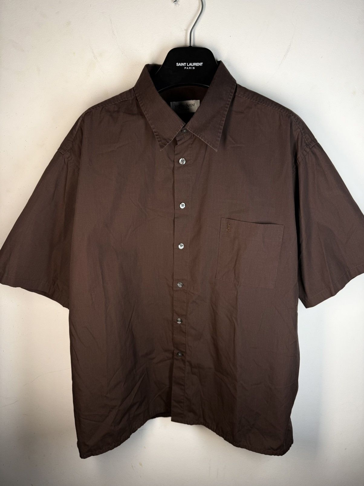 Yves Saint Laurent Brown YSL Shirt Summer Chocolate Size US XXL / EU 58 / 5 - 14 Thumbnail