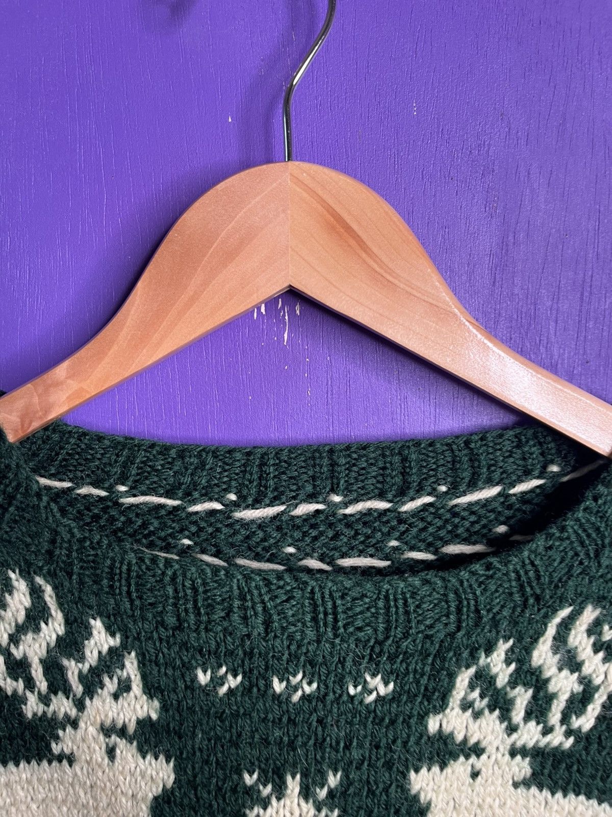 Vintage Vintage 80s Deer winter pattern knit sweater Size US M / EU 48-50 / 2 - 4 Thumbnail